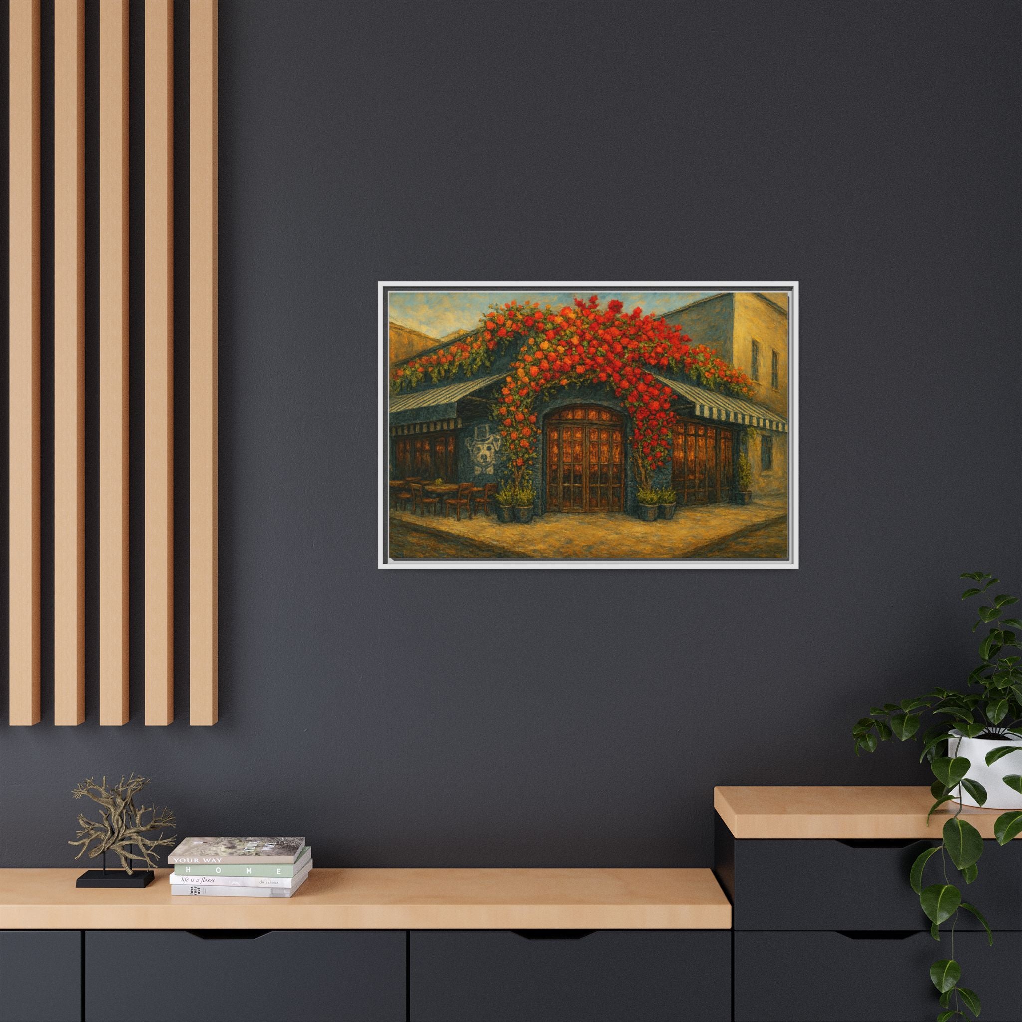 LouLou Manhattan restaurant painting premium canvas print