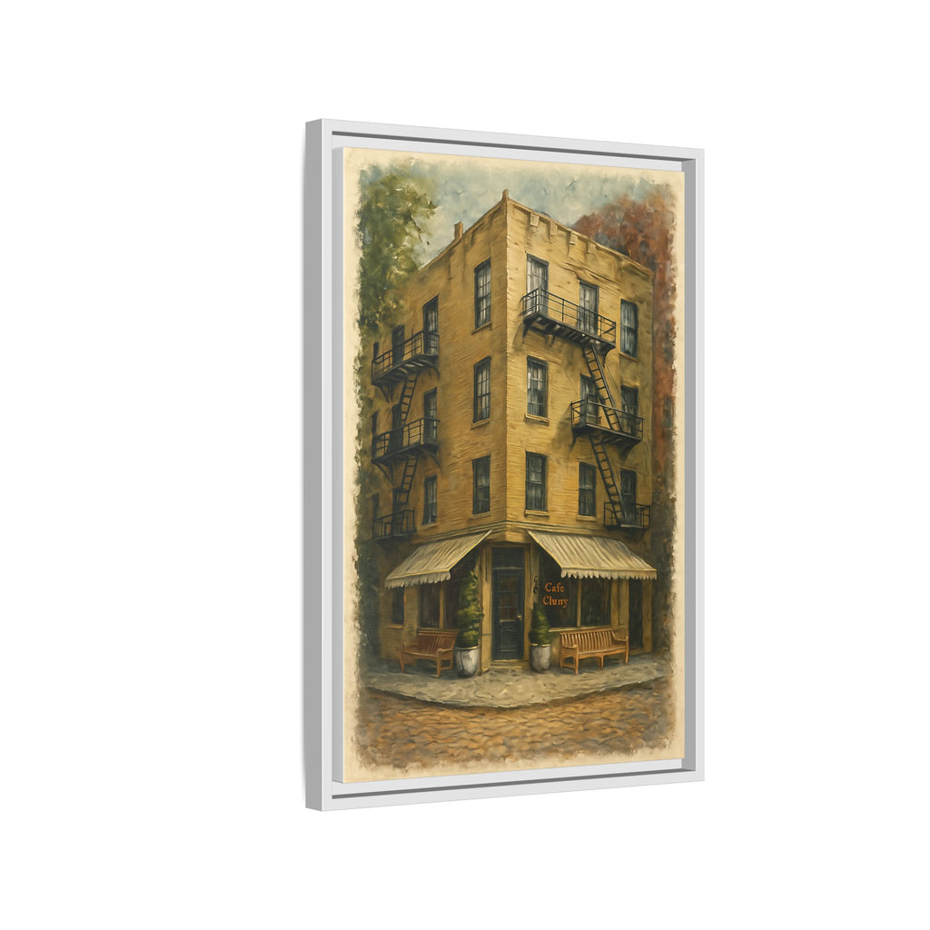 Cafe Cluny — Restaurant Print | Matte Canvas + Wooden Frame