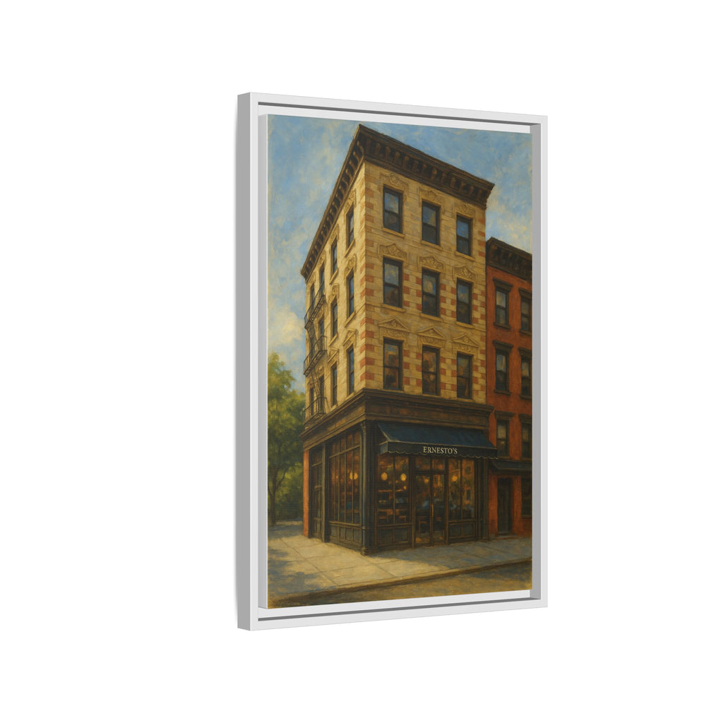 Ernesto's — Restaurant Print | Matte Canvas + Wooden Frame