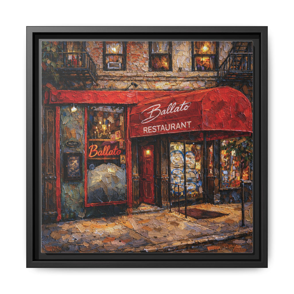 Emilio's Ballato — Restaurant Print | Matte Canvas + Wooden Frame