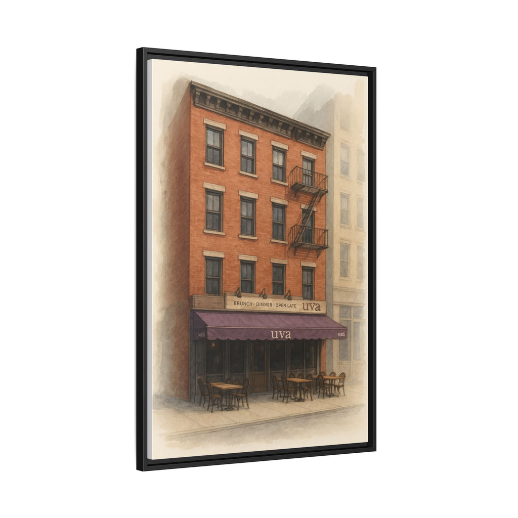 Uva Restaurant Print — Restaurant Print | Matte Canvas + Wooden Frame