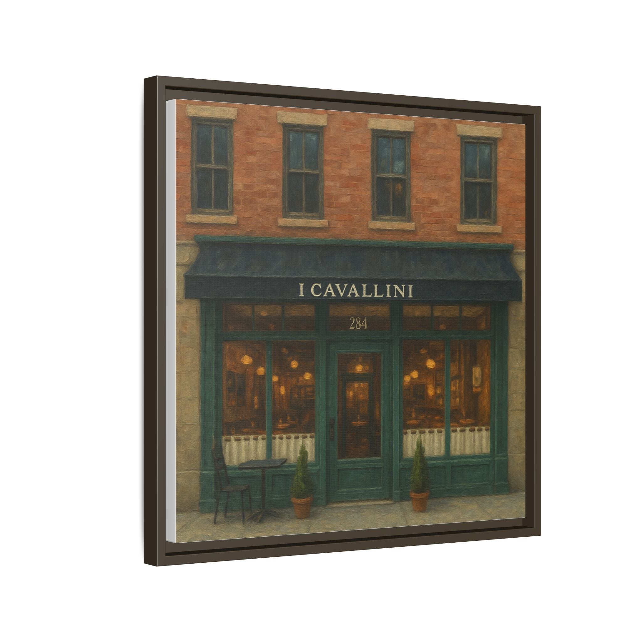 I Cavallini — Restaurant Print | Matte Canvas + Wooden Frame