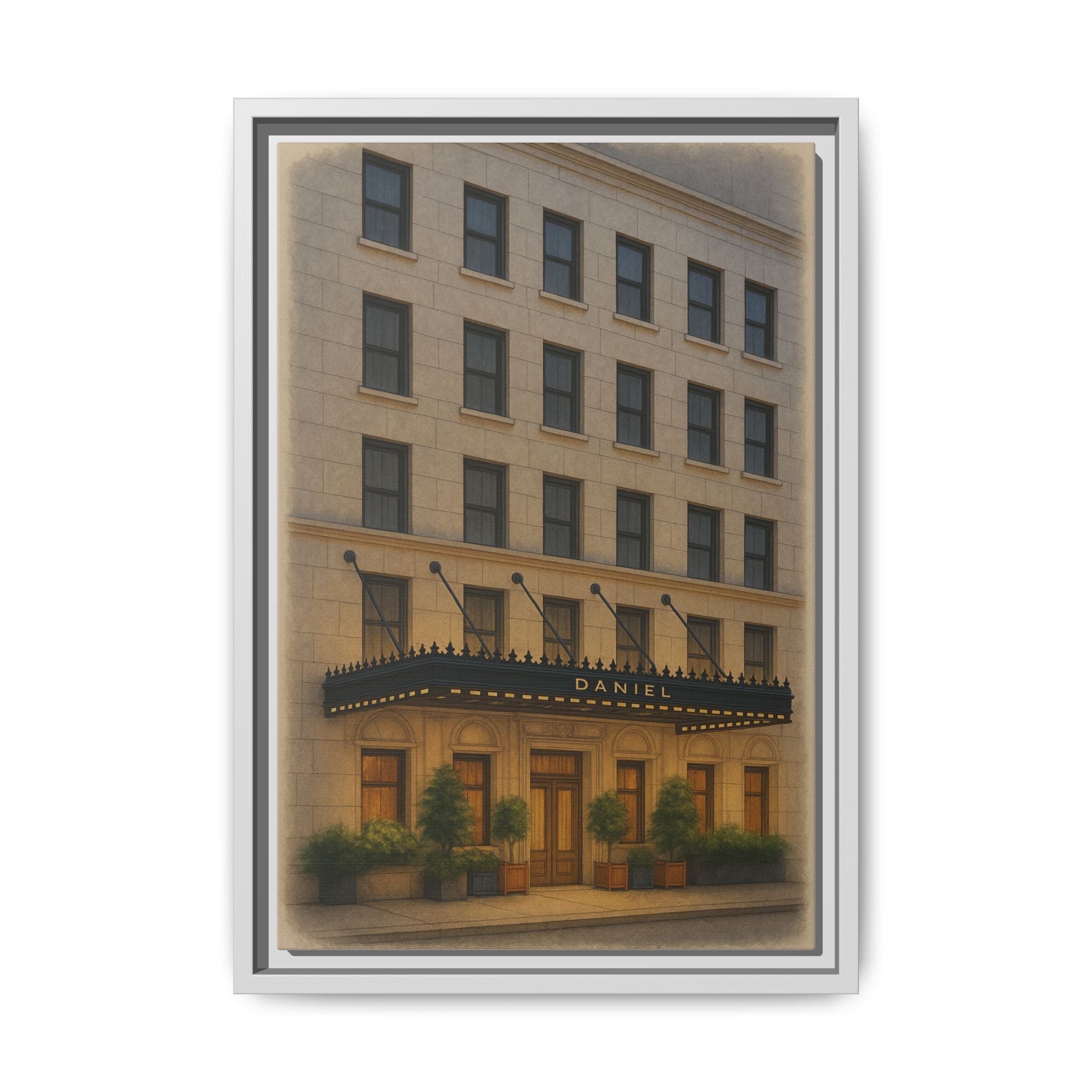 Restaurant Daniel — Restaurant Print | Matte Canvas + Wooden Frame