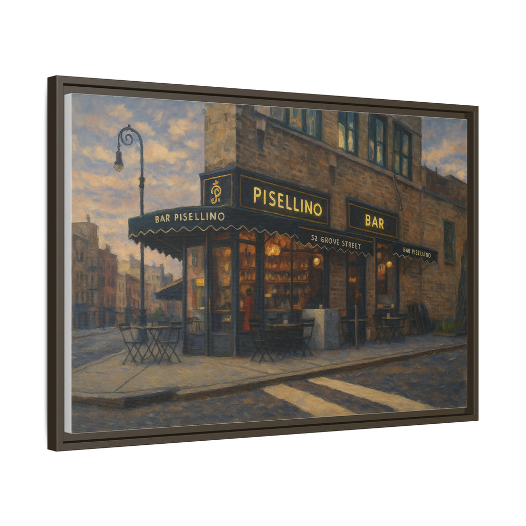 Bar Pisellino — Restaurant Print | Matte Canvas + Wooden Frame