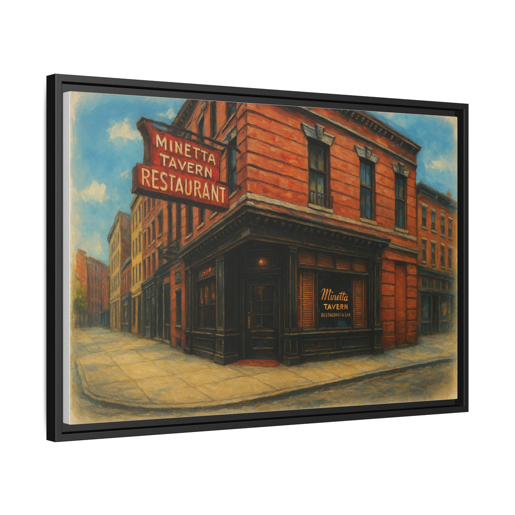 Minetta Tavern — Restaurant Print | Matte Canvas + Wooden Frame