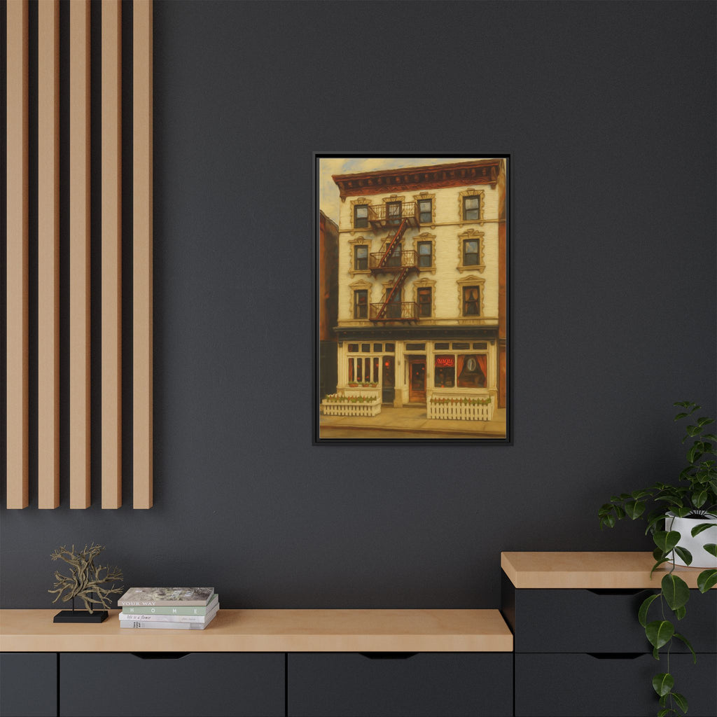 Frank — Restaurant Print | Matte Canvas + Wooden Frame
