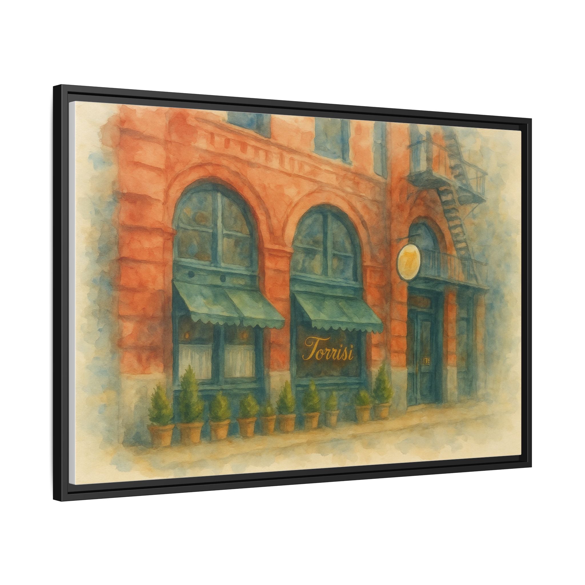 Torrisi — Restaurant Print | Matte Canvas + Wooden Frame