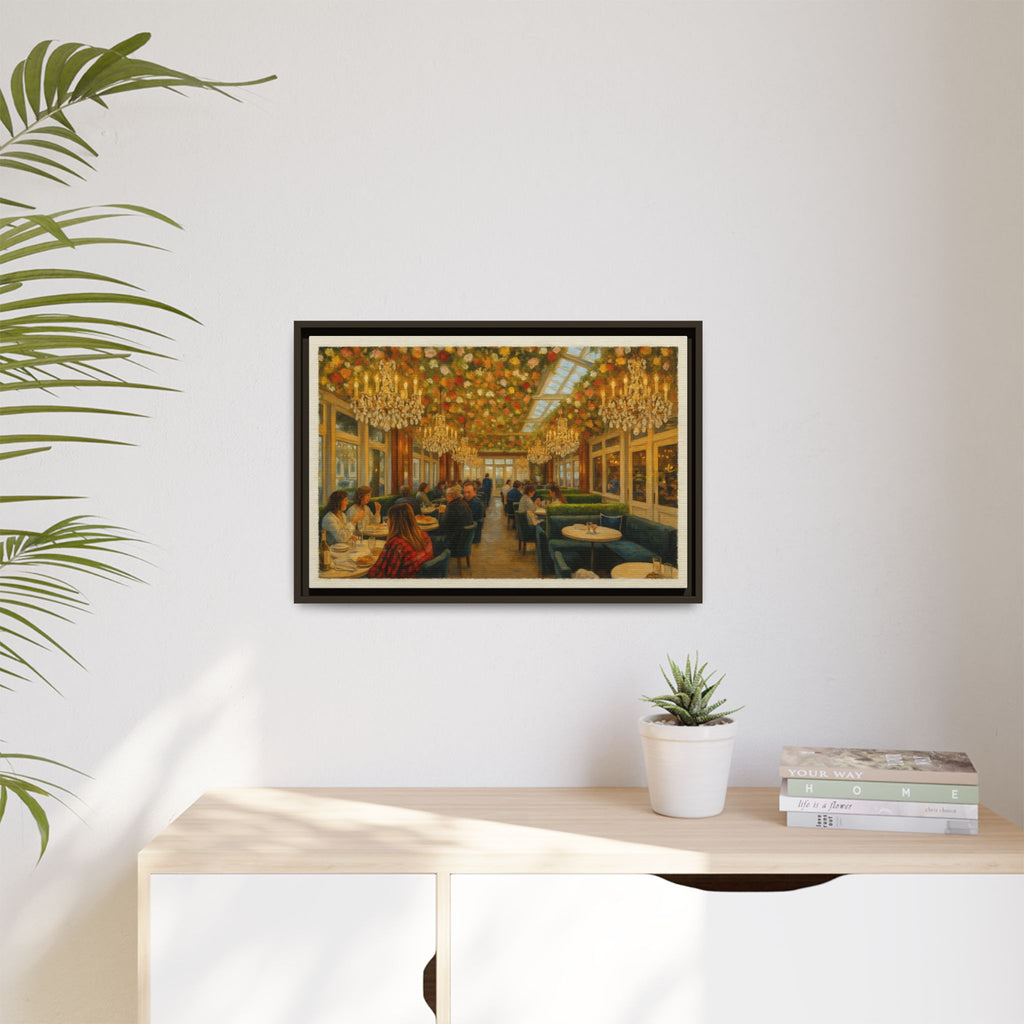 RH Rooftop — Restaurant Print | Matte Canvas + Wooden Frame