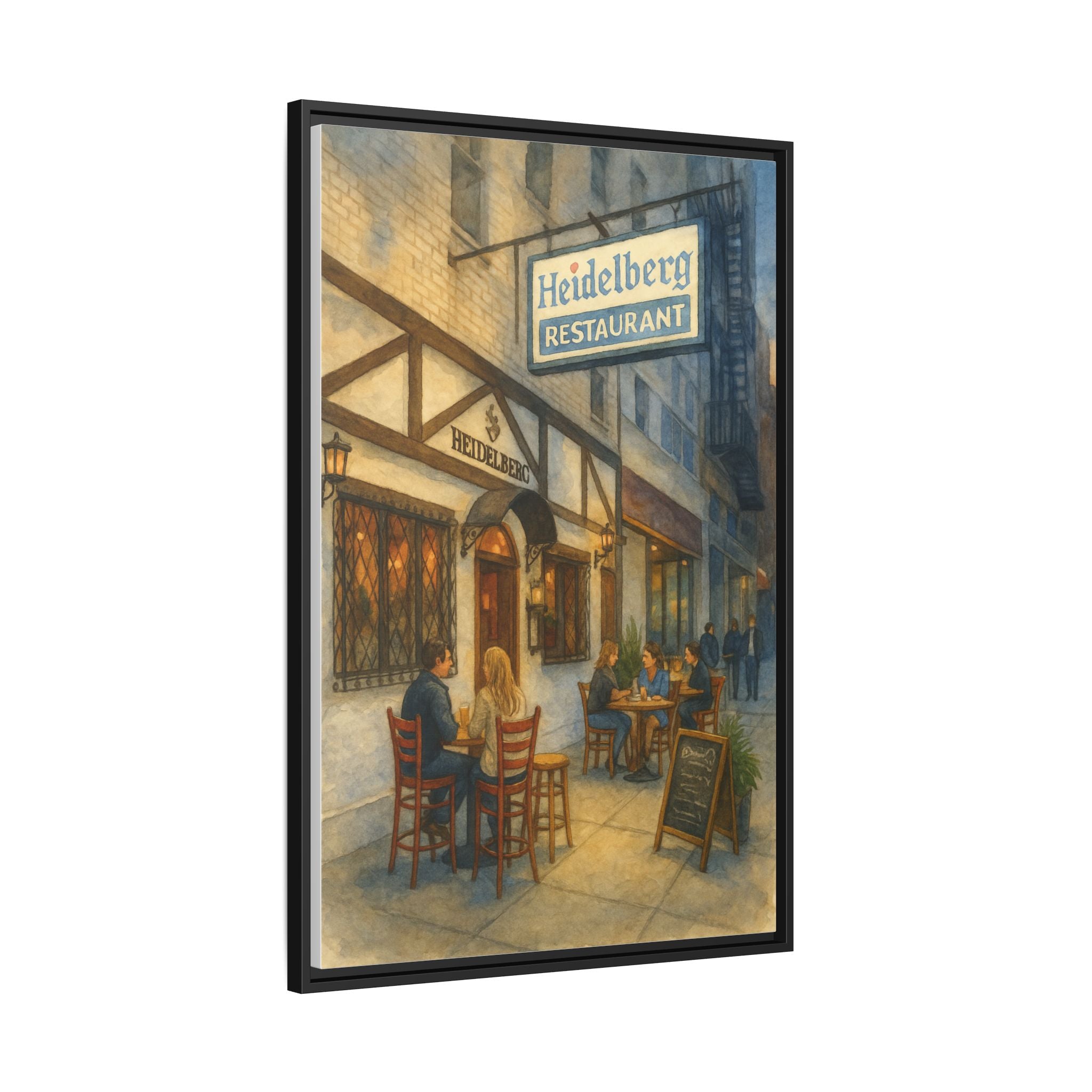 Heidelberg — Restaurant Print | Matte Canvas + Wooden Frame