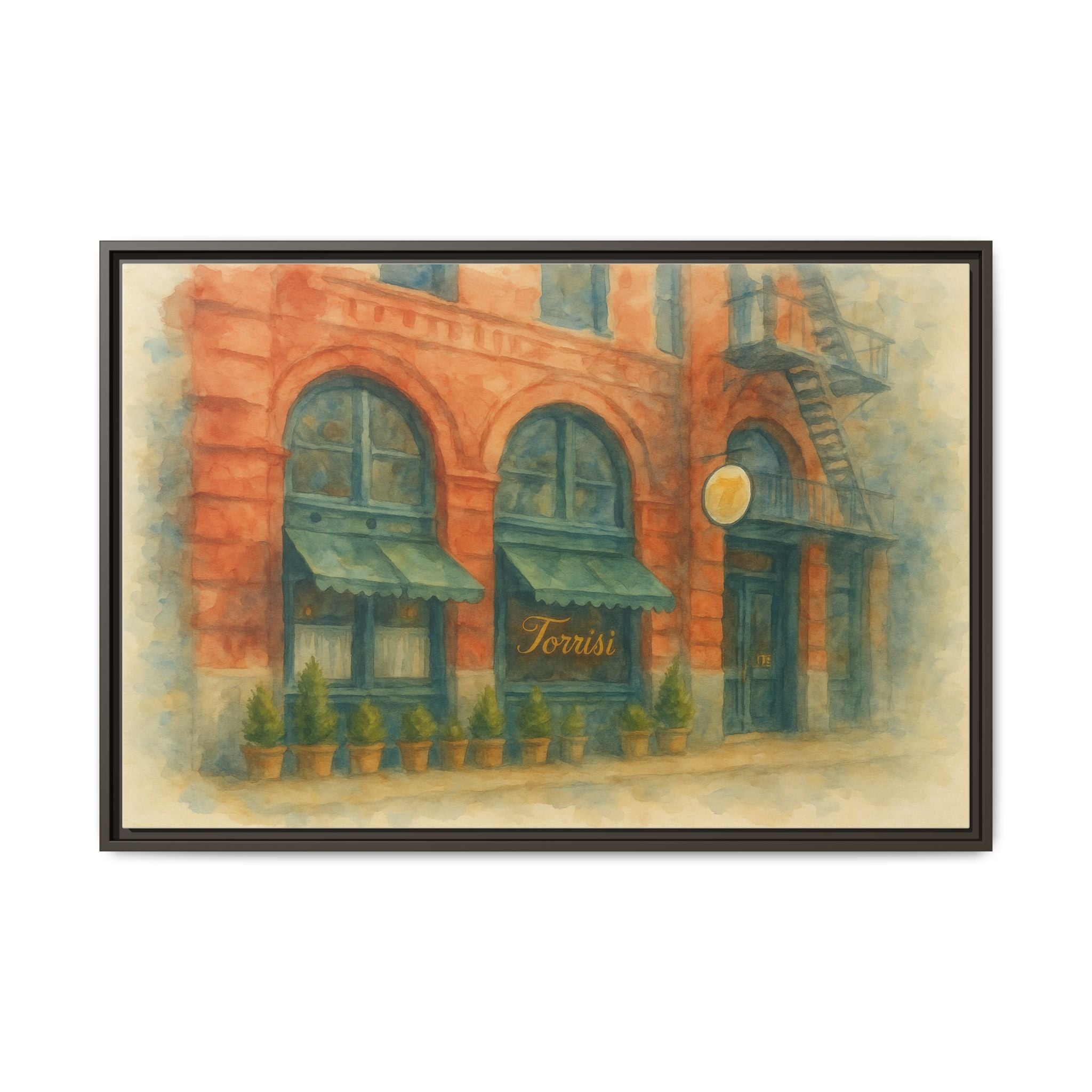 Torrisi — Restaurant Print | Matte Canvas + Wooden Frame