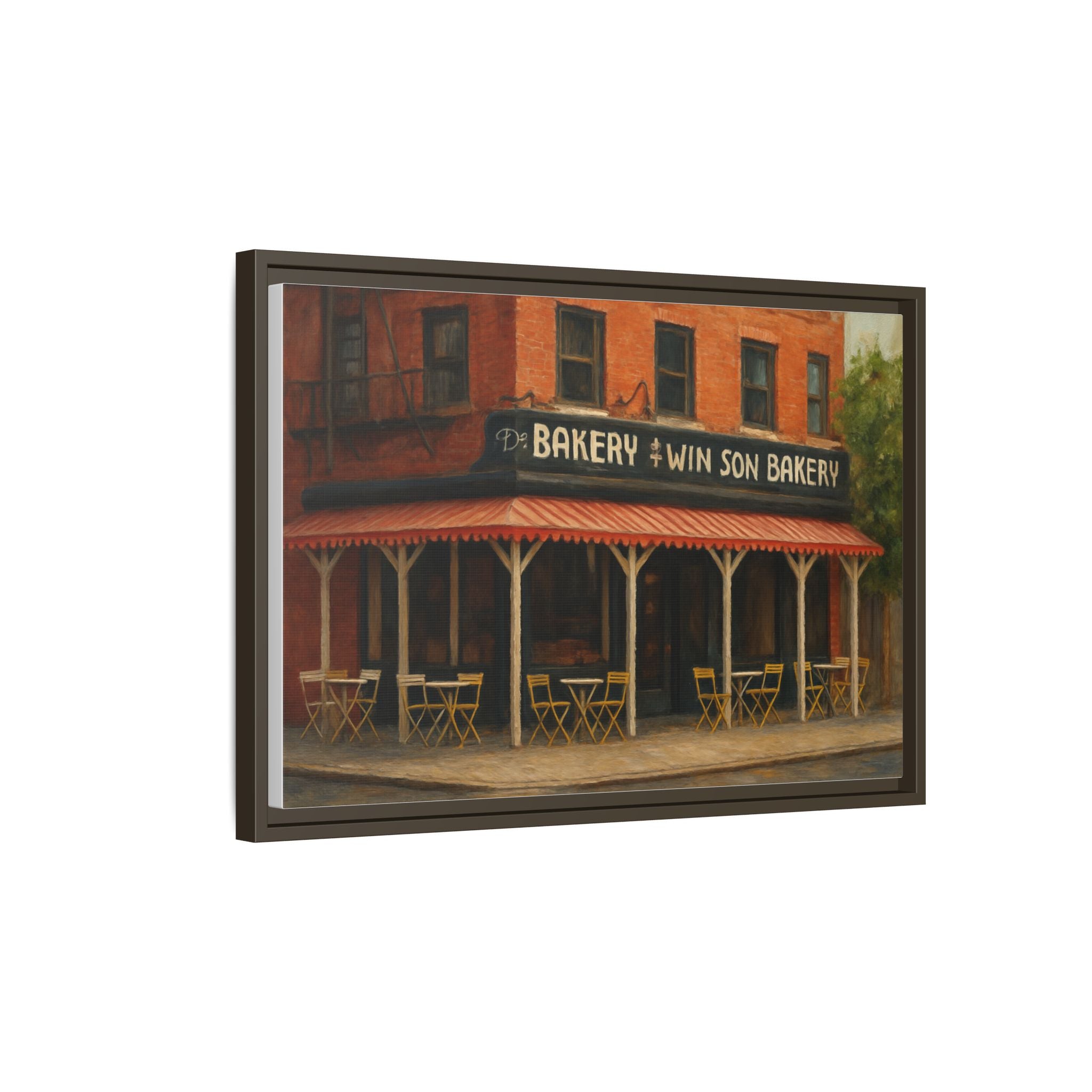 Win Son Bakery — Restaurant Print | Matte Canvas + Wooden Frame