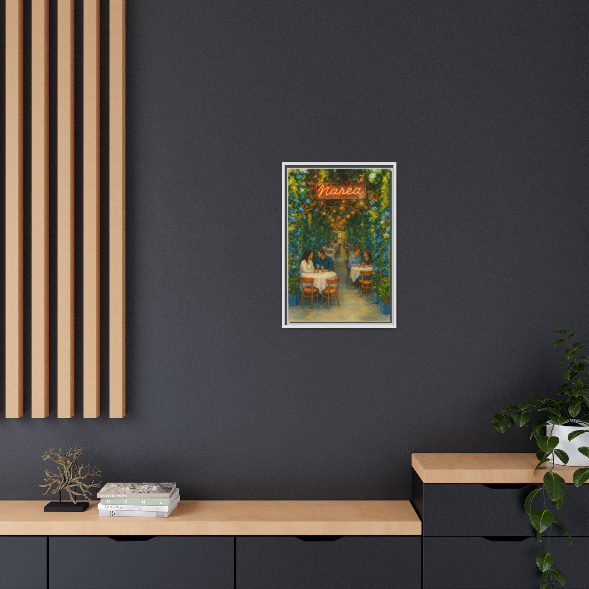 Marea — Restaurant Print | Matte Canvas + Wooden Frame