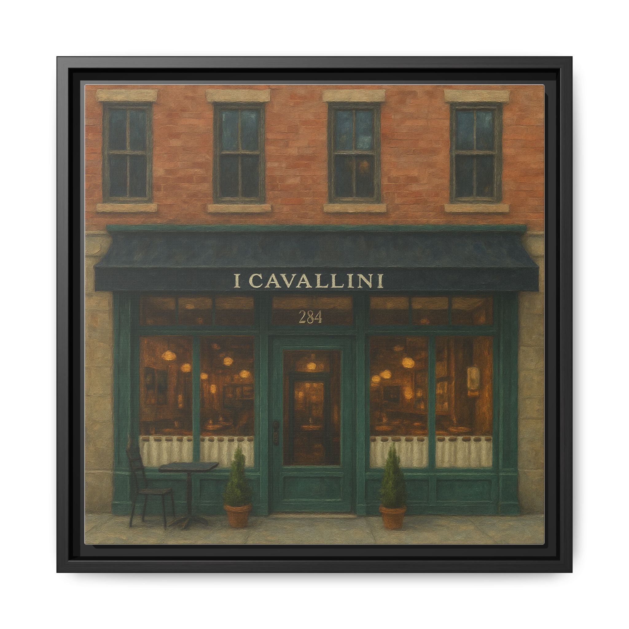 I Cavallini — Restaurant Print | Matte Canvas + Wooden Frame