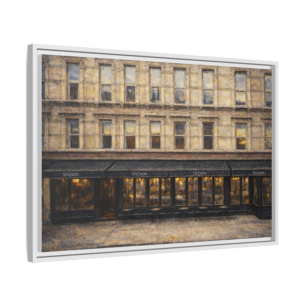 Via Carota — Restaurant Print | Matte Canvas + Wooden Frame