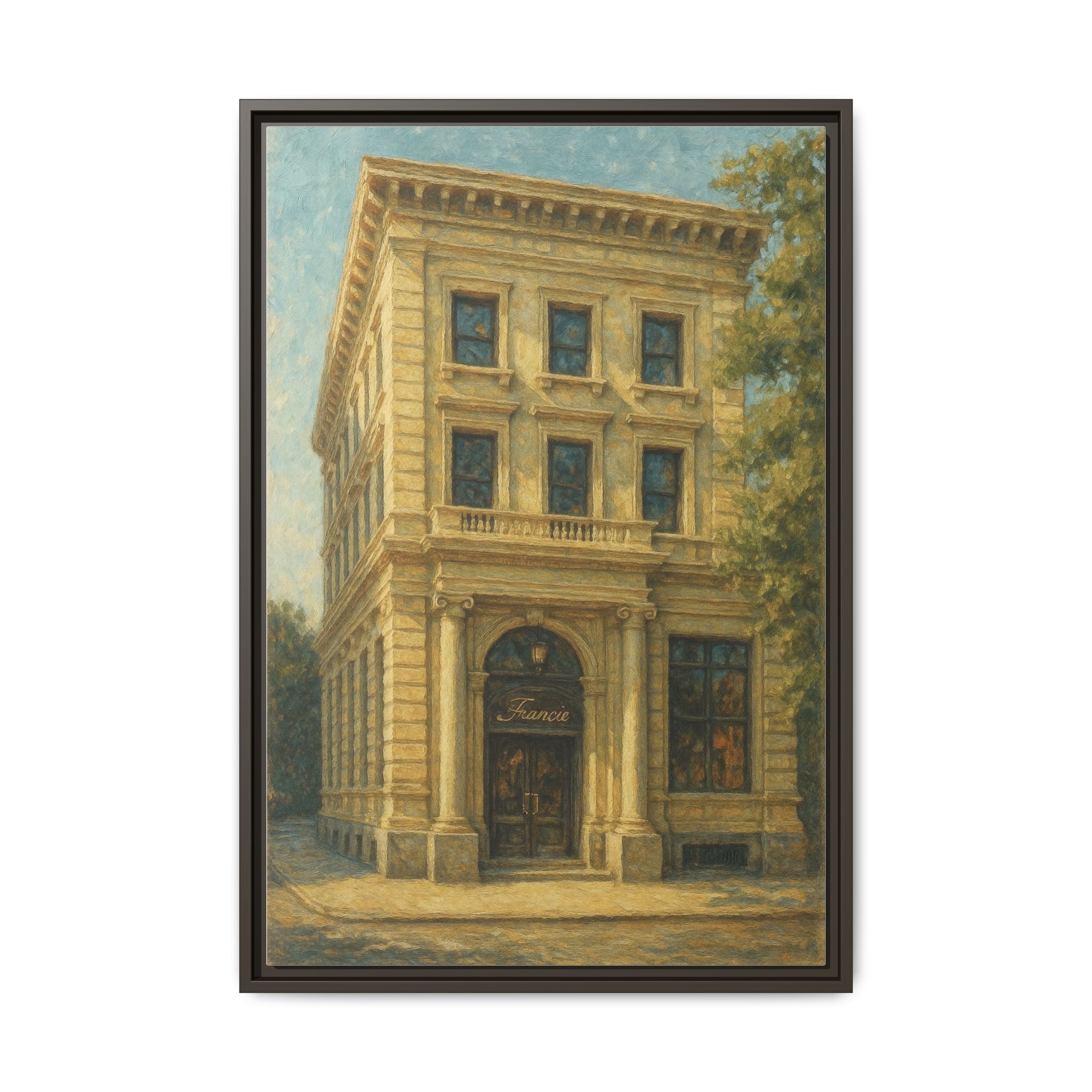 Francie — Restaurant Print | Matte Canvas + Wooden Frame