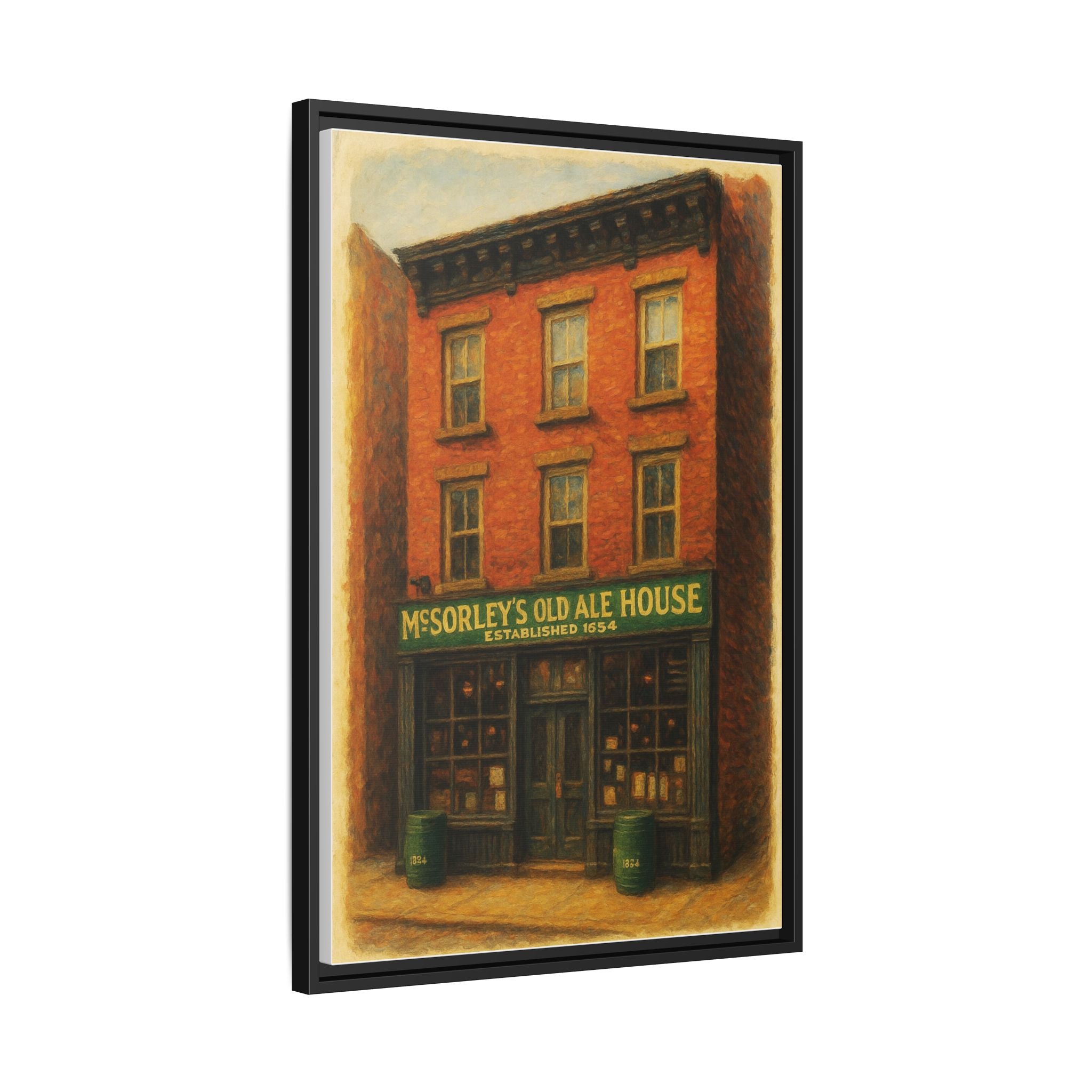 McSorley's Old Ale House — Restaurant Print | Matte Canvas + Wooden Frame