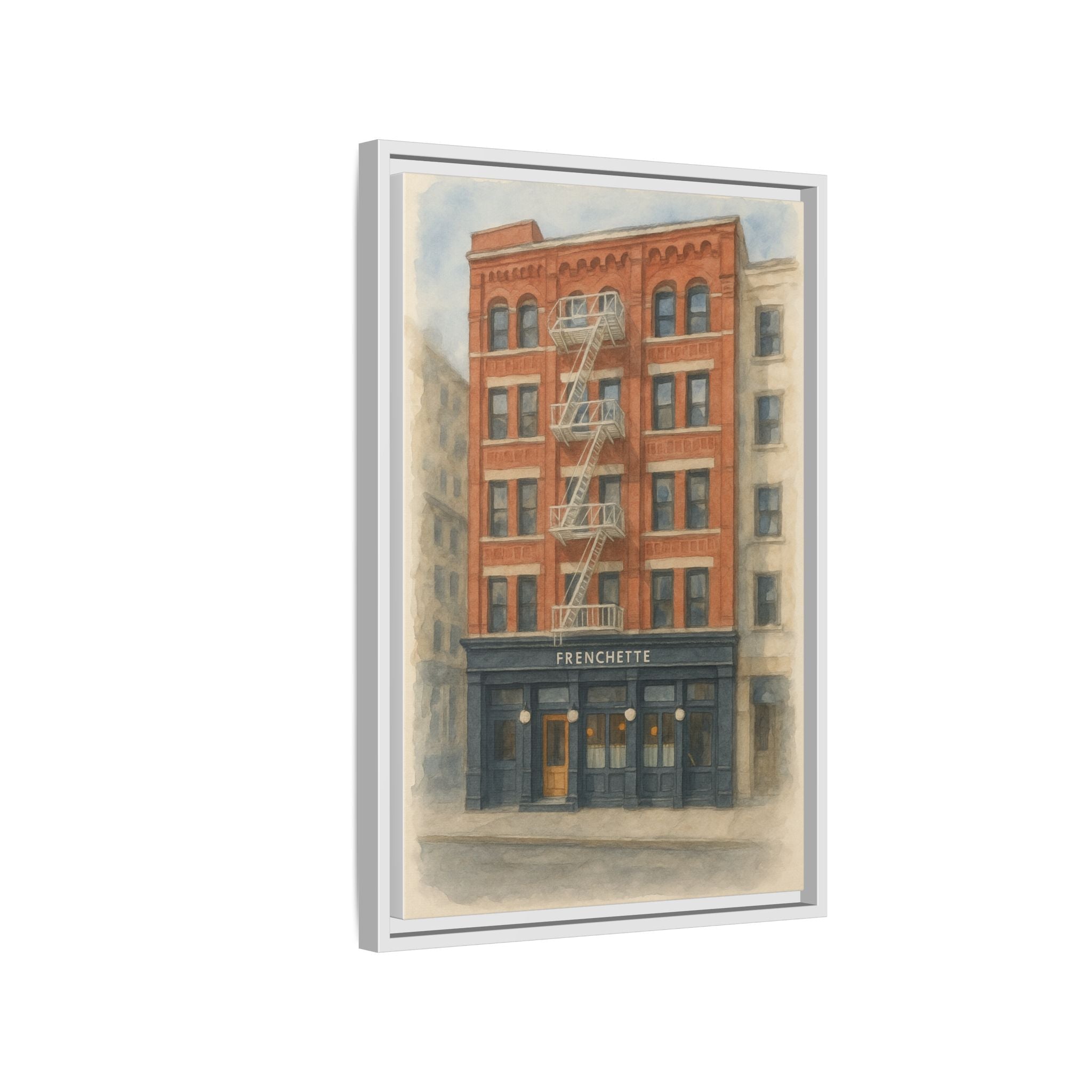 Frenchette Restaurant — Restaurant Print | Matte Canvas + Wooden Frame