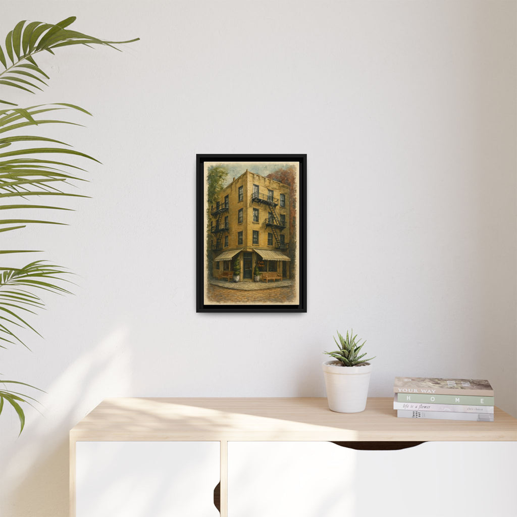 Cafe Cluny — Restaurant Print | Matte Canvas + Wooden Frame