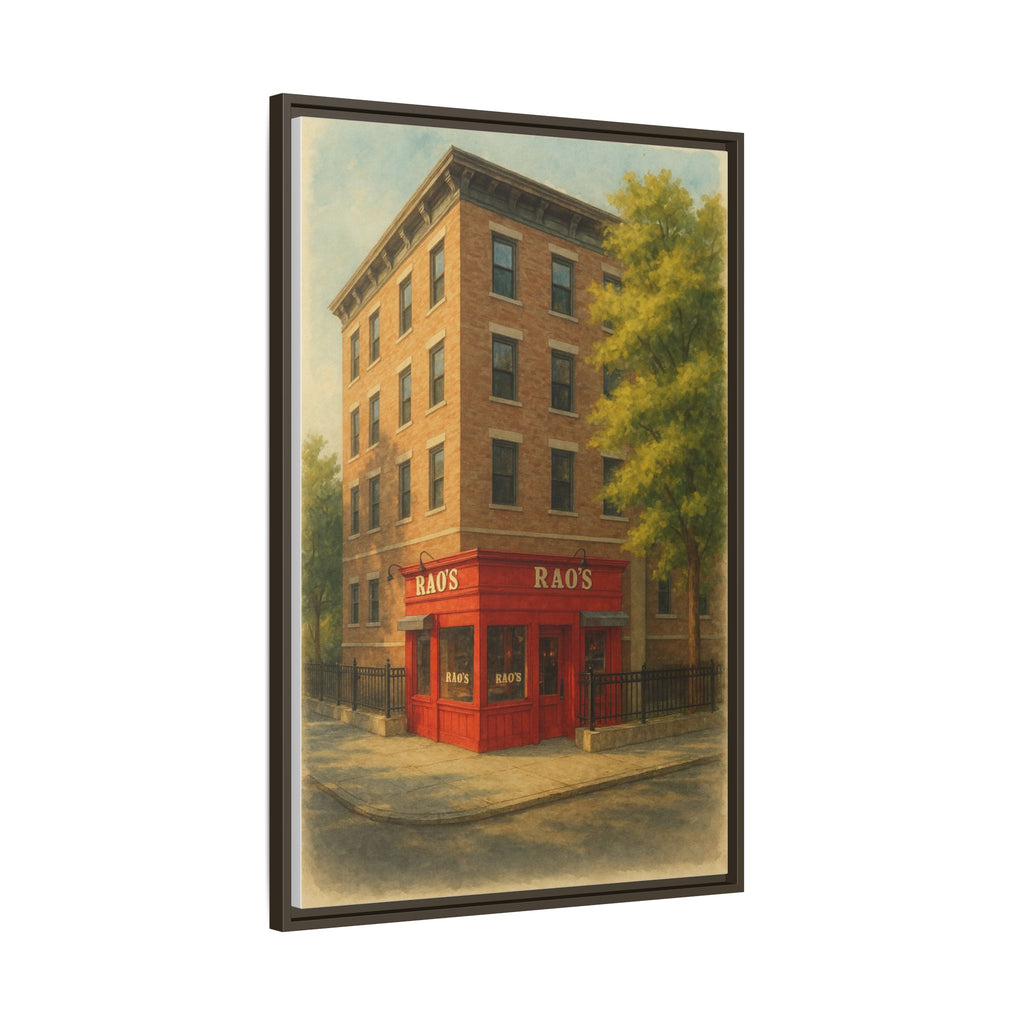 Rao's — Restaurant Print | Matte Canvas + Wooden Frame