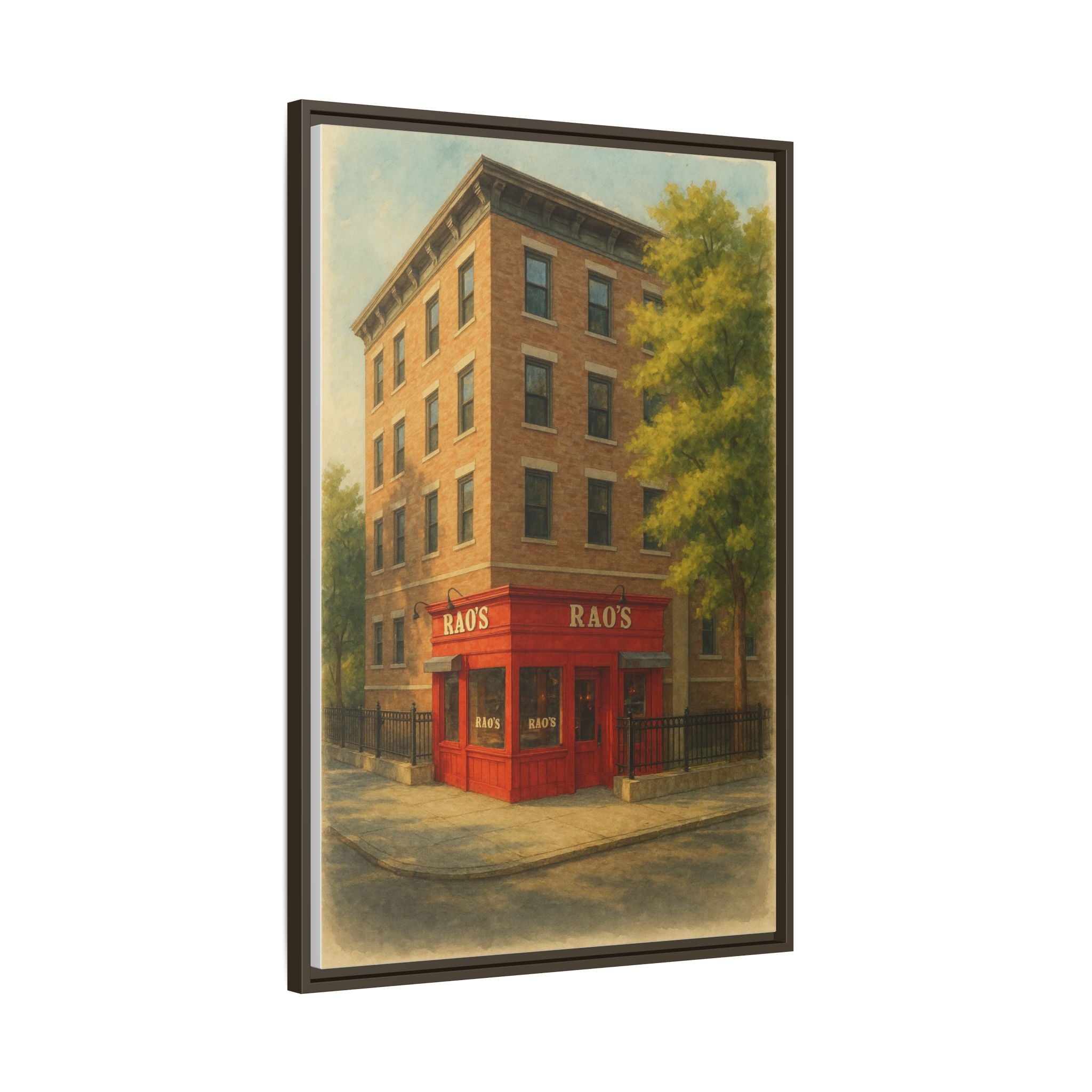 Rao's — Restaurant Print | Matte Canvas + Wooden Frame