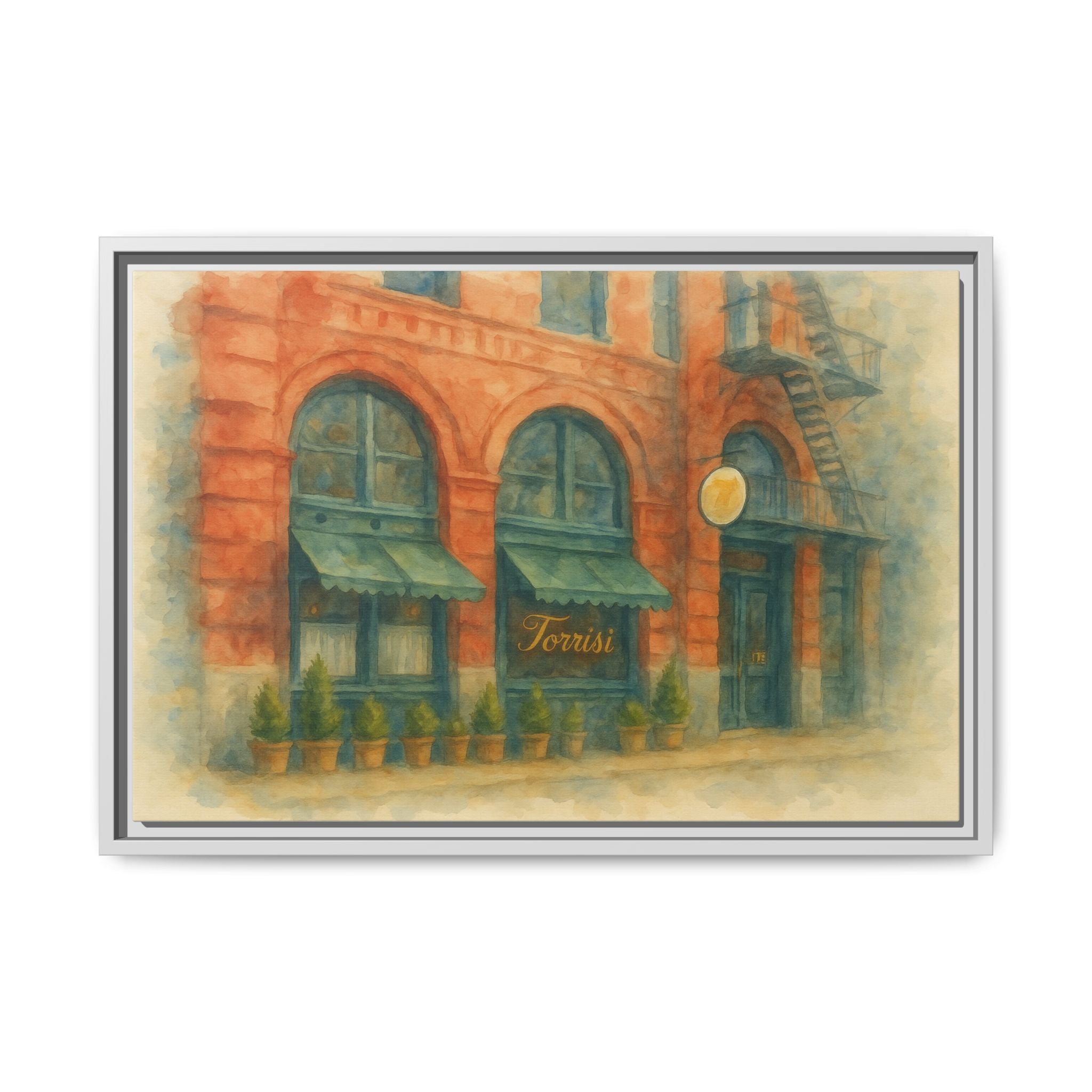 Torrisi — Restaurant Print | Matte Canvas + Wooden Frame