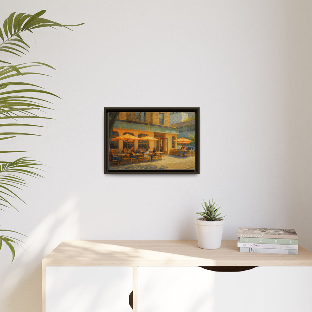 Café Maud — Restaurant Print | Matte Canvas + Wooden Frame
