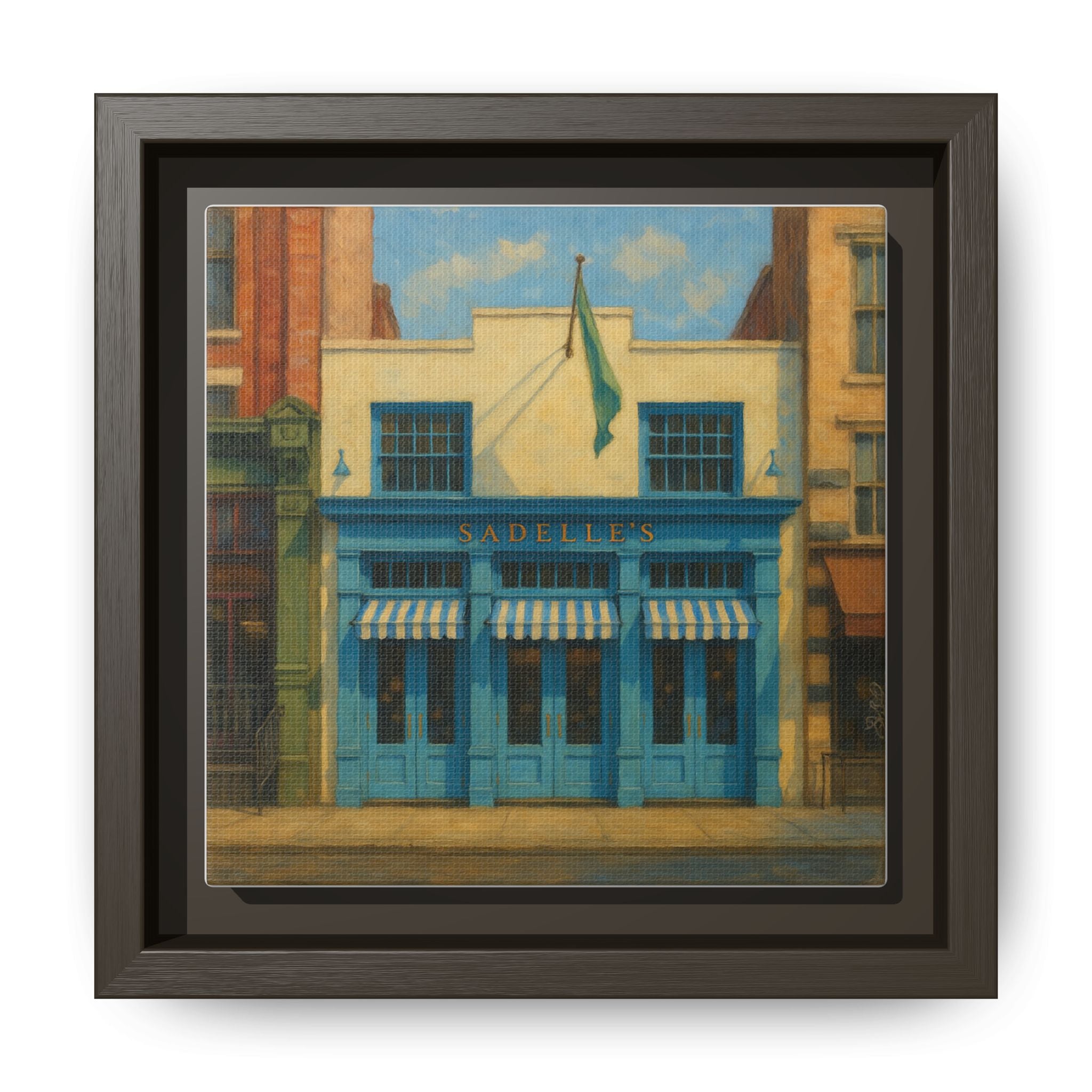 Sadelle's Restaurant — Restaurant Print | Matte Canvas + Wooden Frame