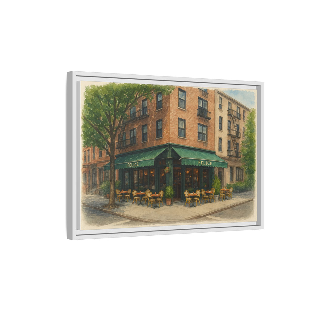 Felice — Restaurant Print | Matte Canvas + Wooden Frame
