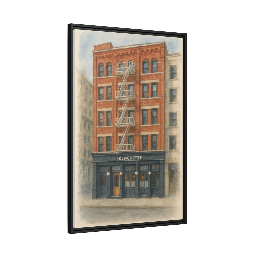 Frenchette Restaurant — Restaurant Print | Matte Canvas + Wooden Frame
