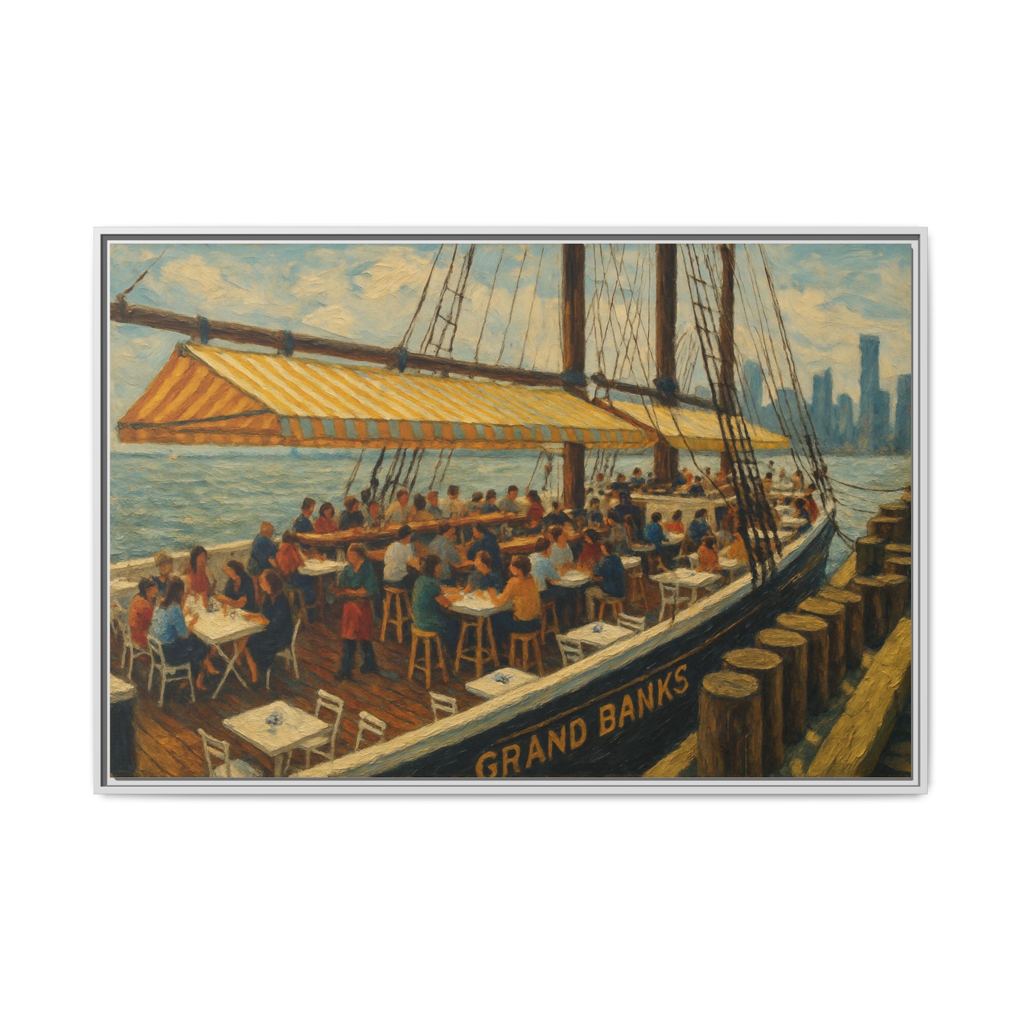 Grand Banks — Restaurant Print | Matte Canvas + Wooden Frame