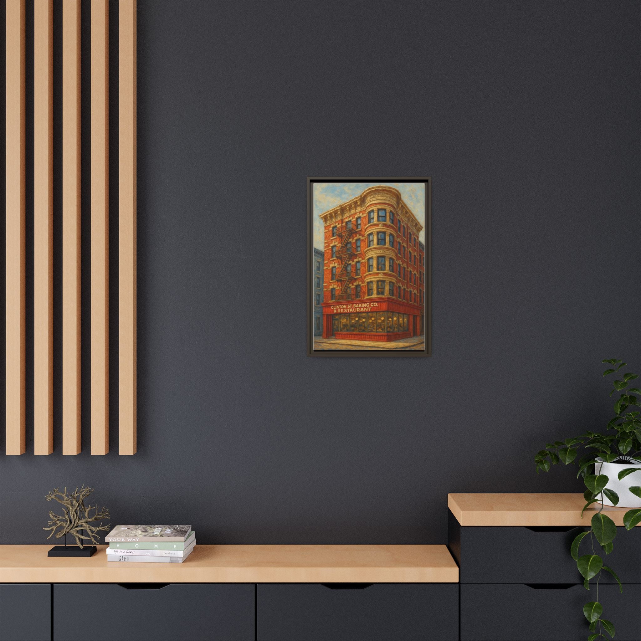 Clinton St. Baking Company — Restaurant Print | Matte Canvas + Wooden Frame