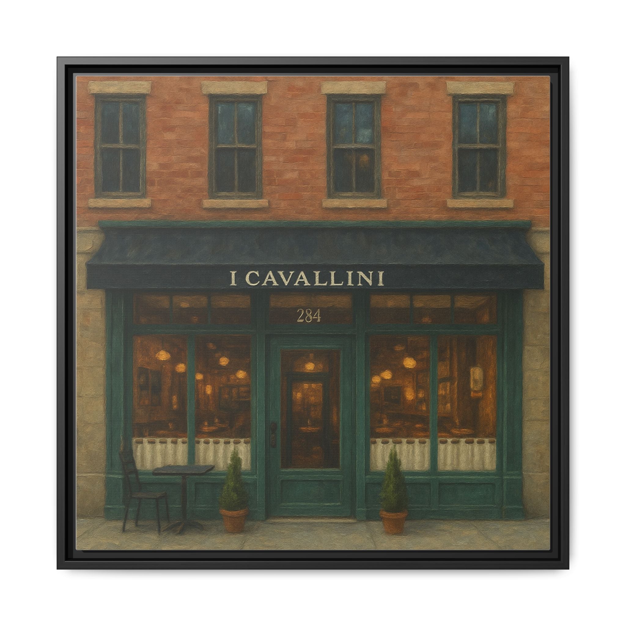 I Cavallini — Restaurant Print | Matte Canvas + Wooden Frame