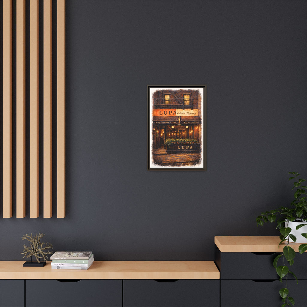 Lupa Osteria Romana — Restaurant Print | Matte Canvas + Wooden Frame