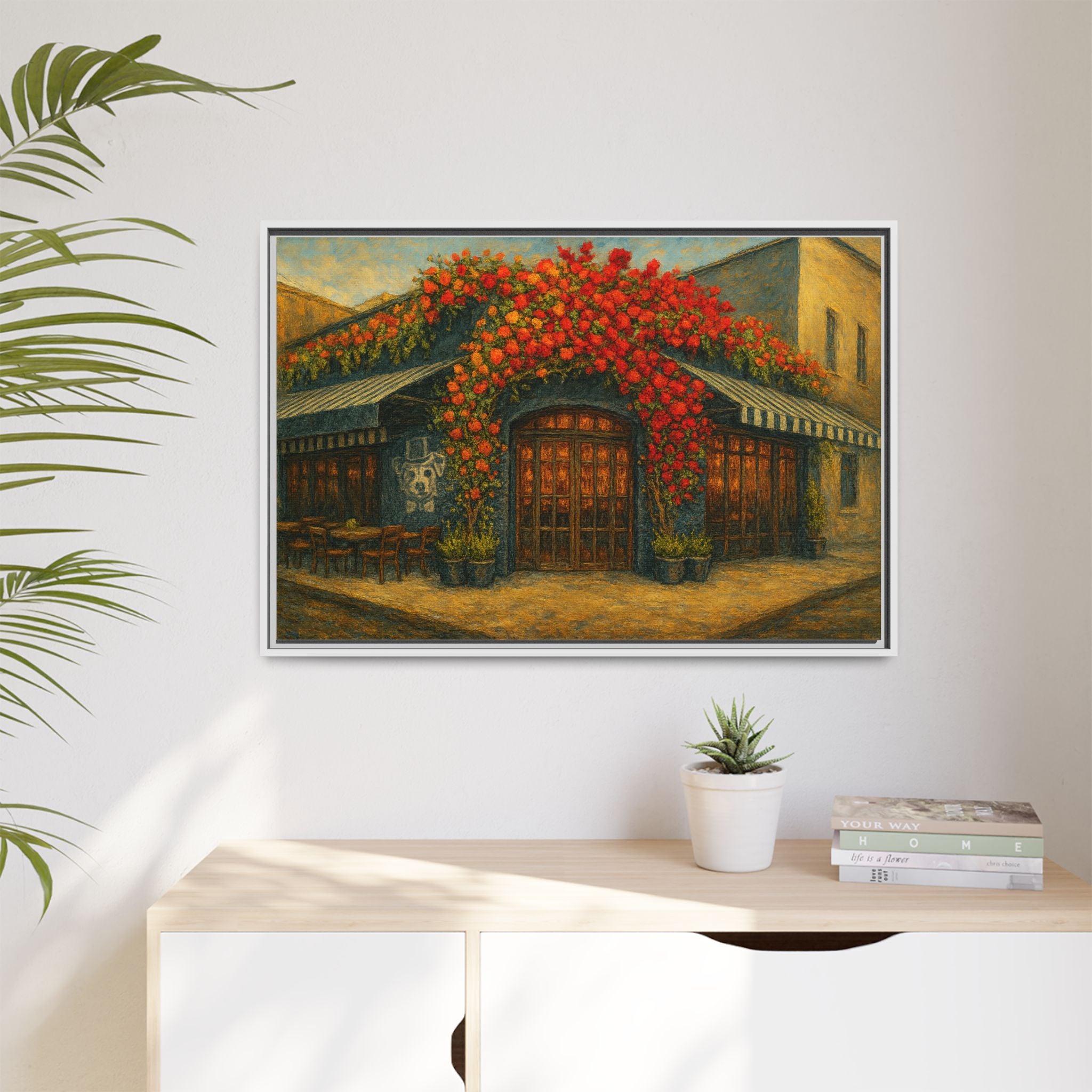 LouLou restaurant painting valentines day gift framed art