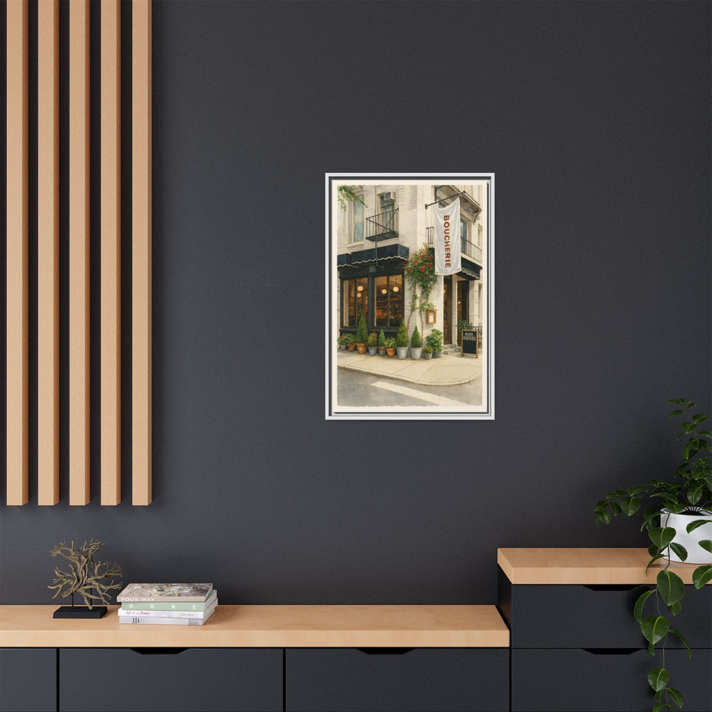 Petite Boucherie — Restaurant Print | Matte Canvas + Wooden Frame
