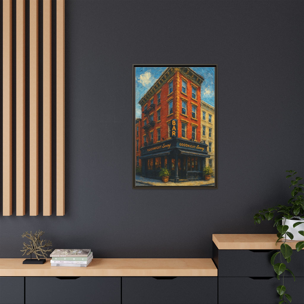 Goodnight Sonny — Restaurant Print | Matte Canvas + Wooden Frame