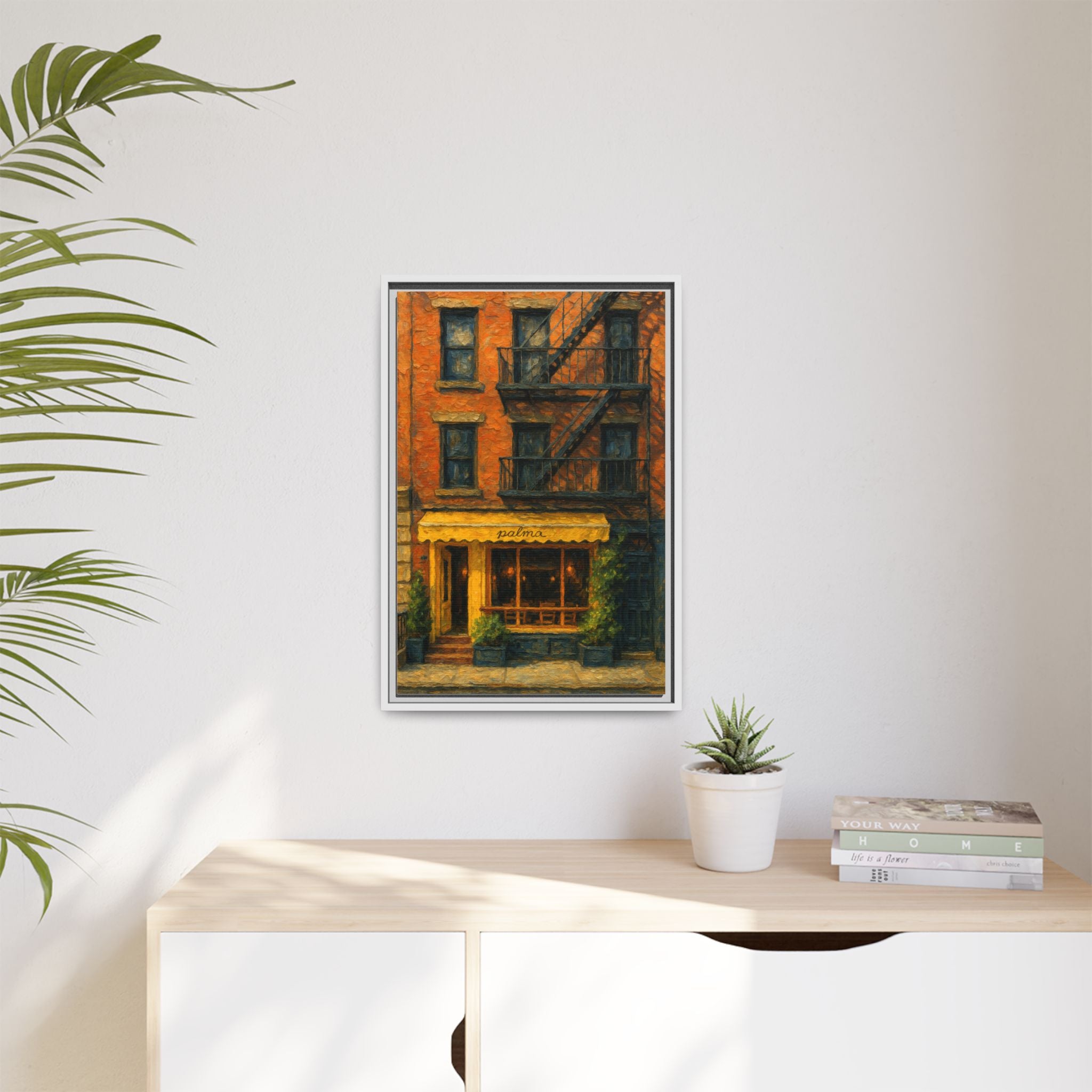 Palma II — Restaurant Print | Matte Canvas + Wooden Frame