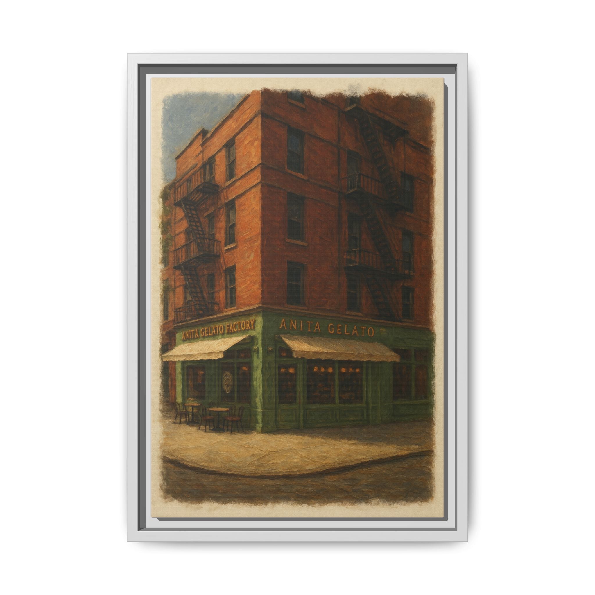 Anita Gelato — Restaurant Print | Matte Canvas + Wooden Frame