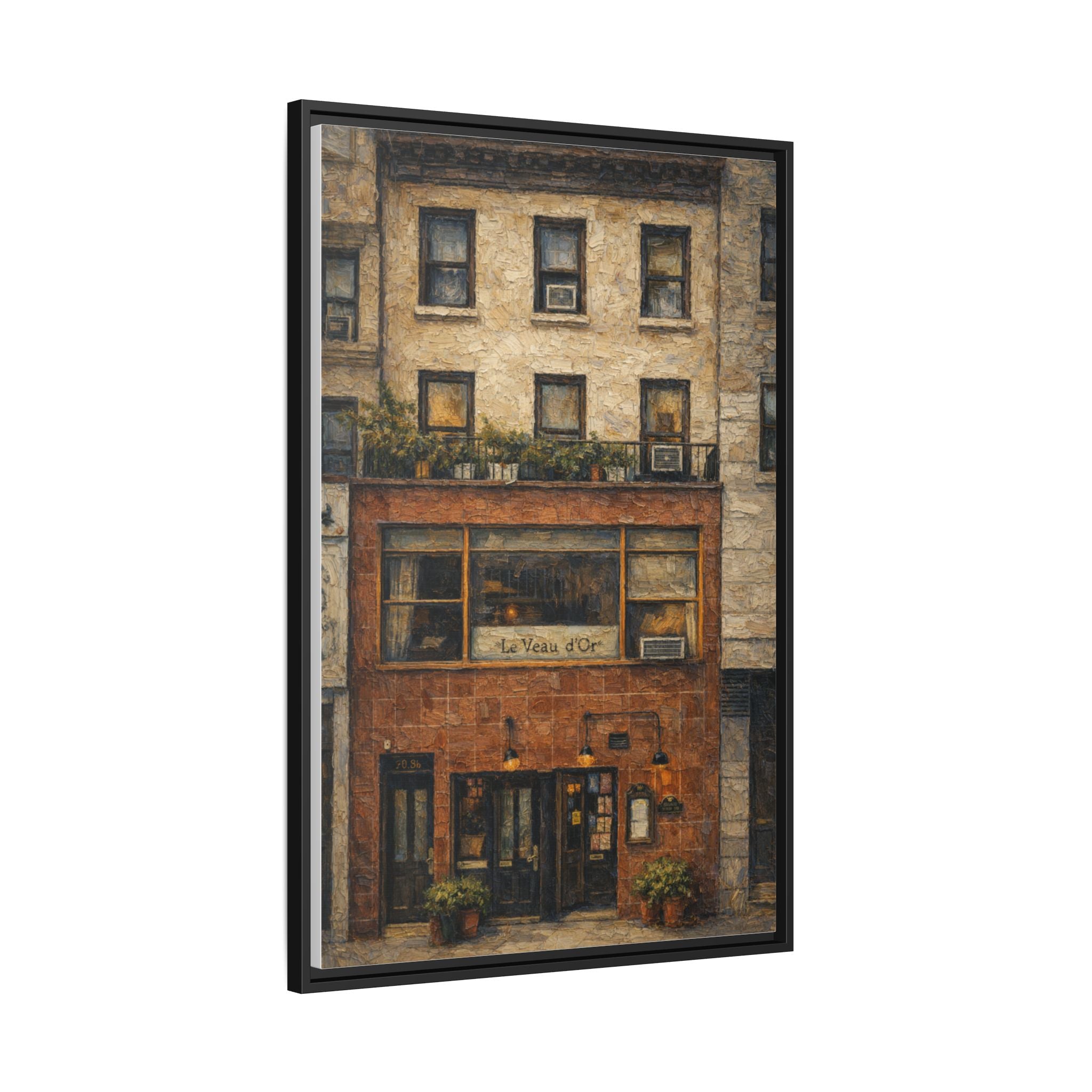 Le Veau d'Or — Restaurant Print | Matte Canvas + Wooden Frame