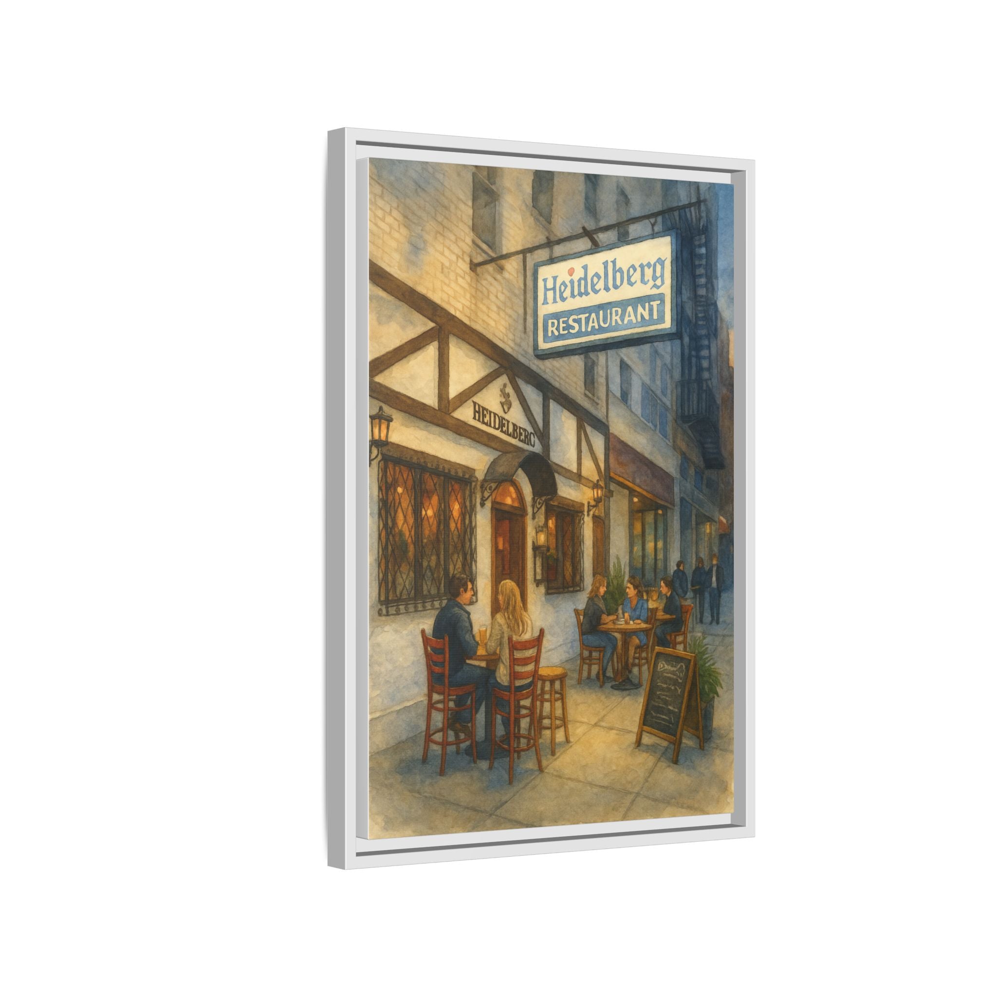 Heidelberg — Restaurant Print | Matte Canvas + Wooden Frame