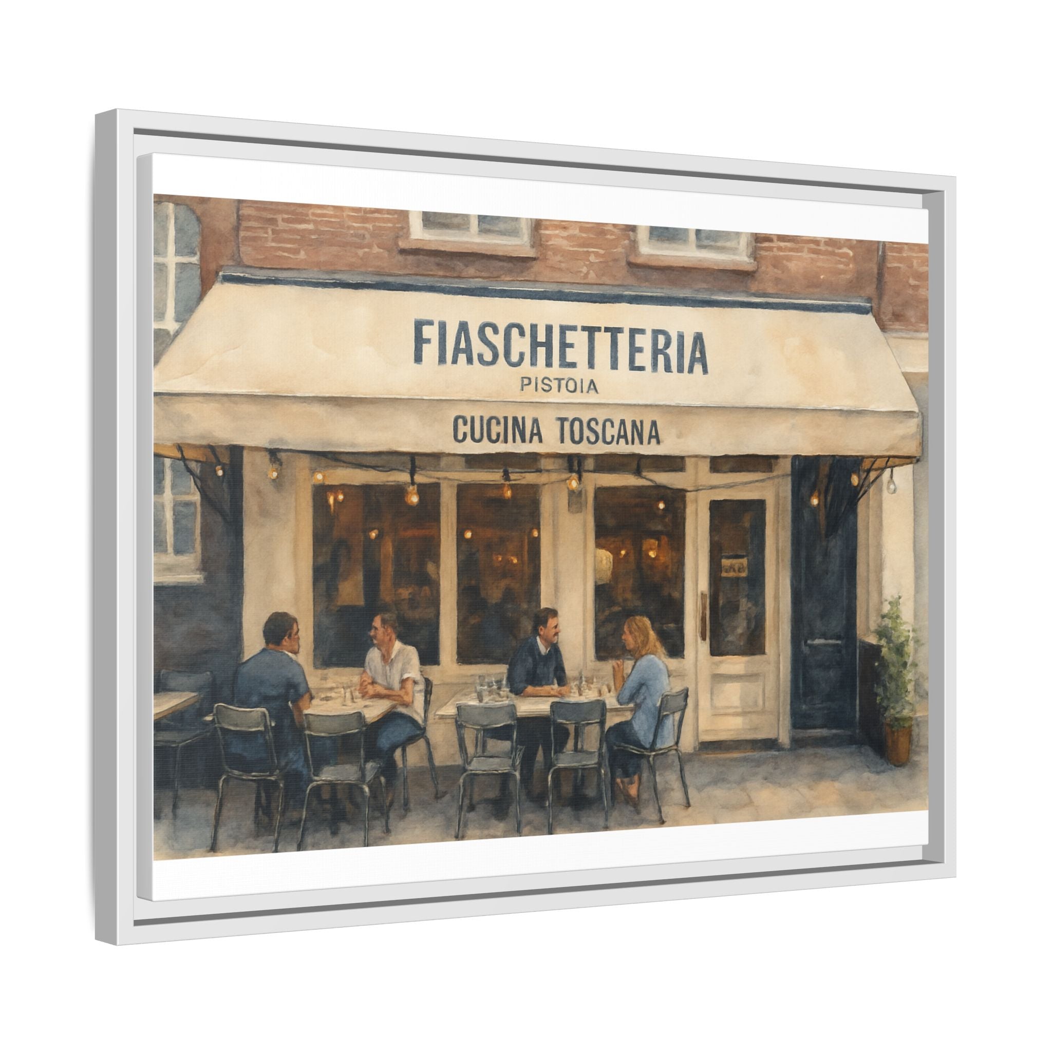 Fiaschetteria Pistoia — Restaurant Print | Matte Canvas + Wooden Frame