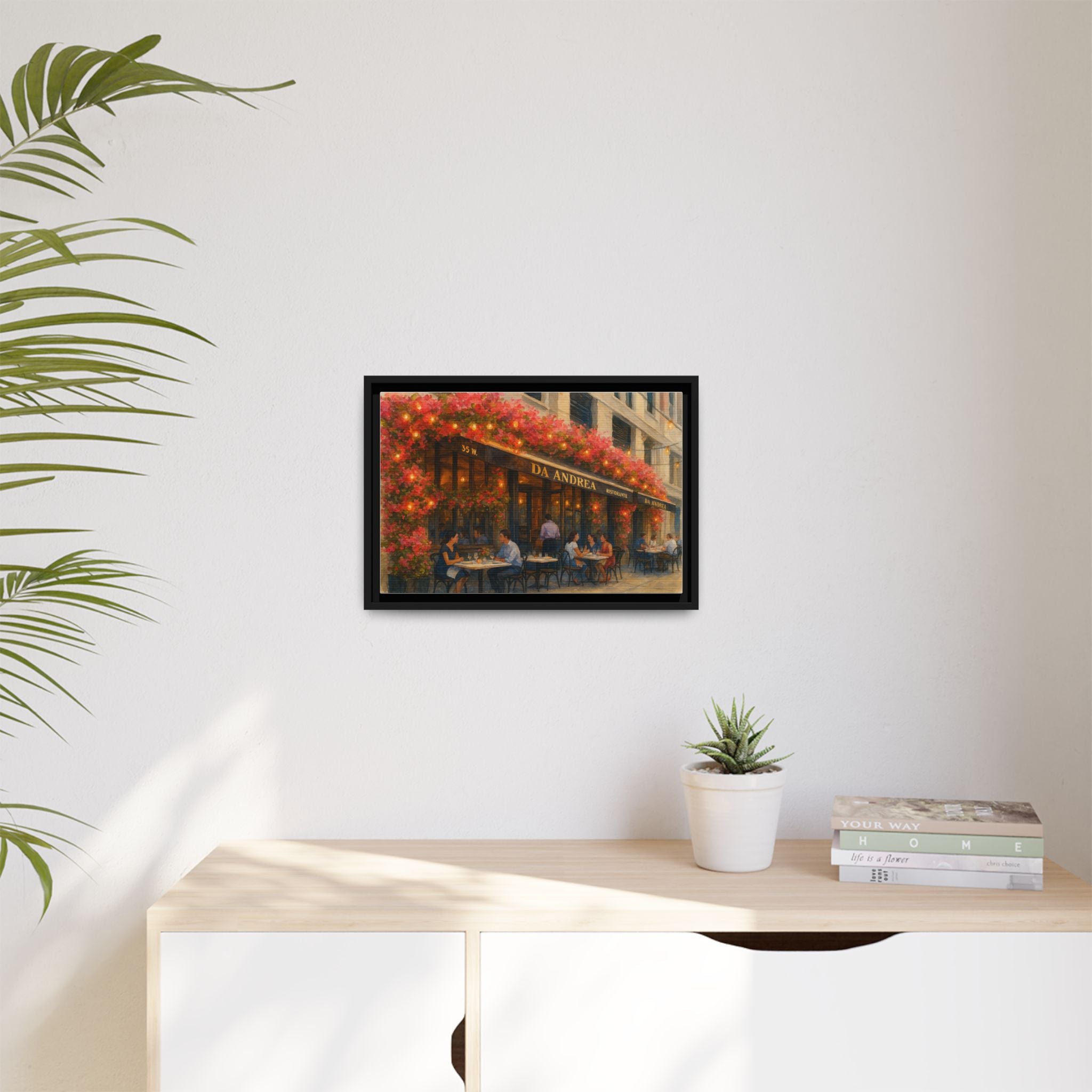 Da Andrea — Restaurant Print | Matte Canvas + Wooden Frame