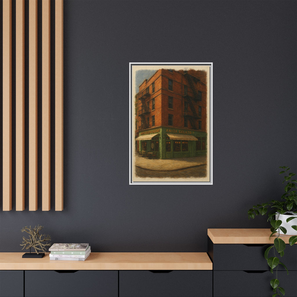 Anita Gelato — Restaurant Print | Matte Canvas + Wooden Frame