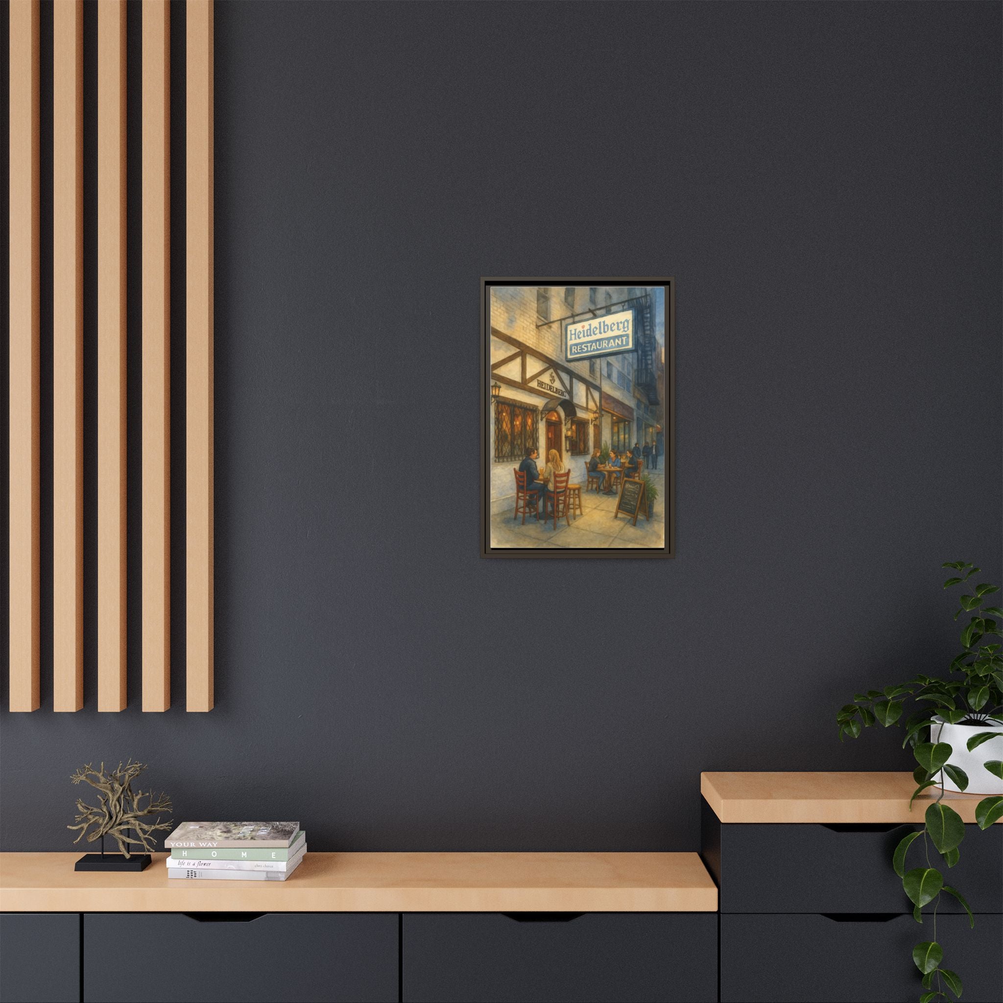Heidelberg — Restaurant Print | Matte Canvas + Wooden Frame