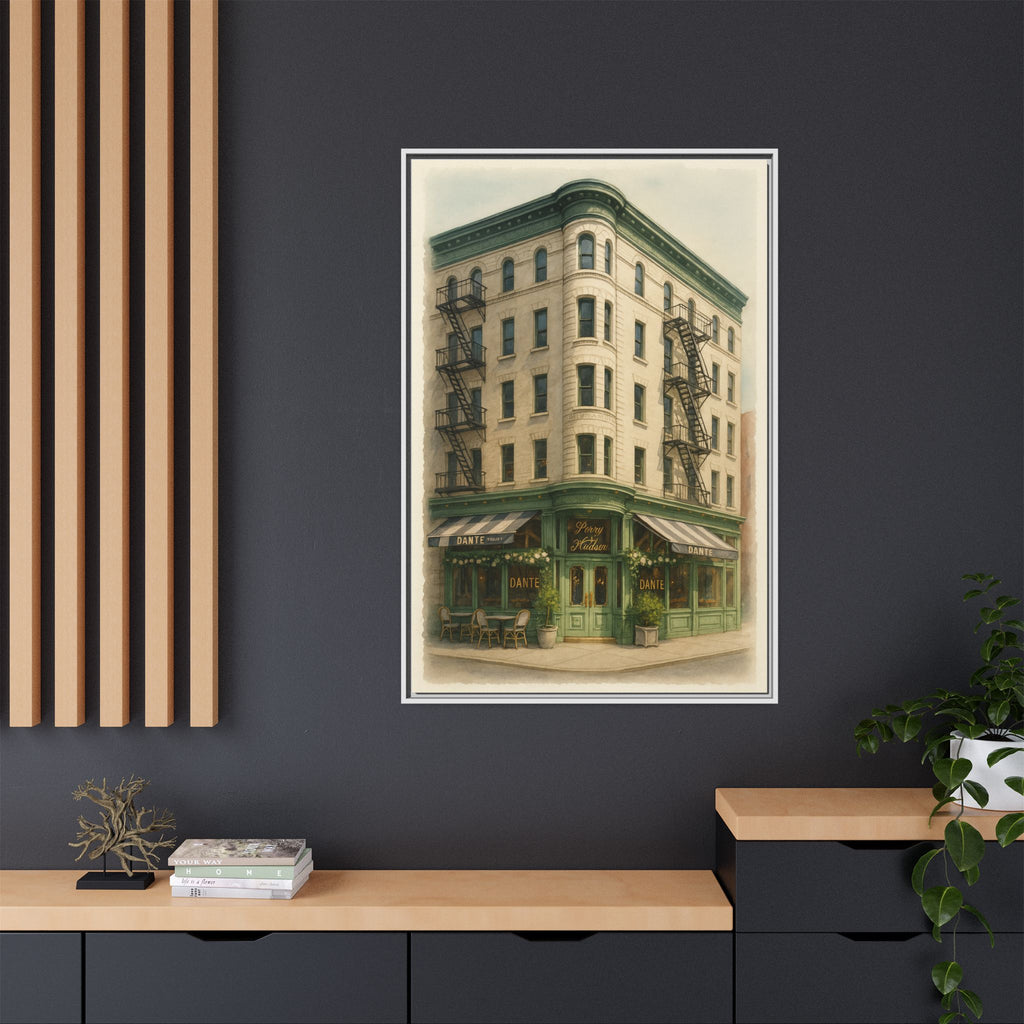 Dante West Village — Restaurant Print | Matte Canvas + Wooden Frame