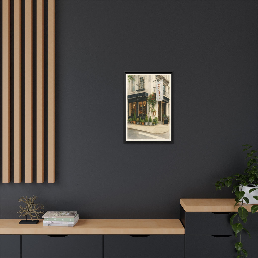 Petite Boucherie — Restaurant Print | Matte Canvas + Wooden Frame