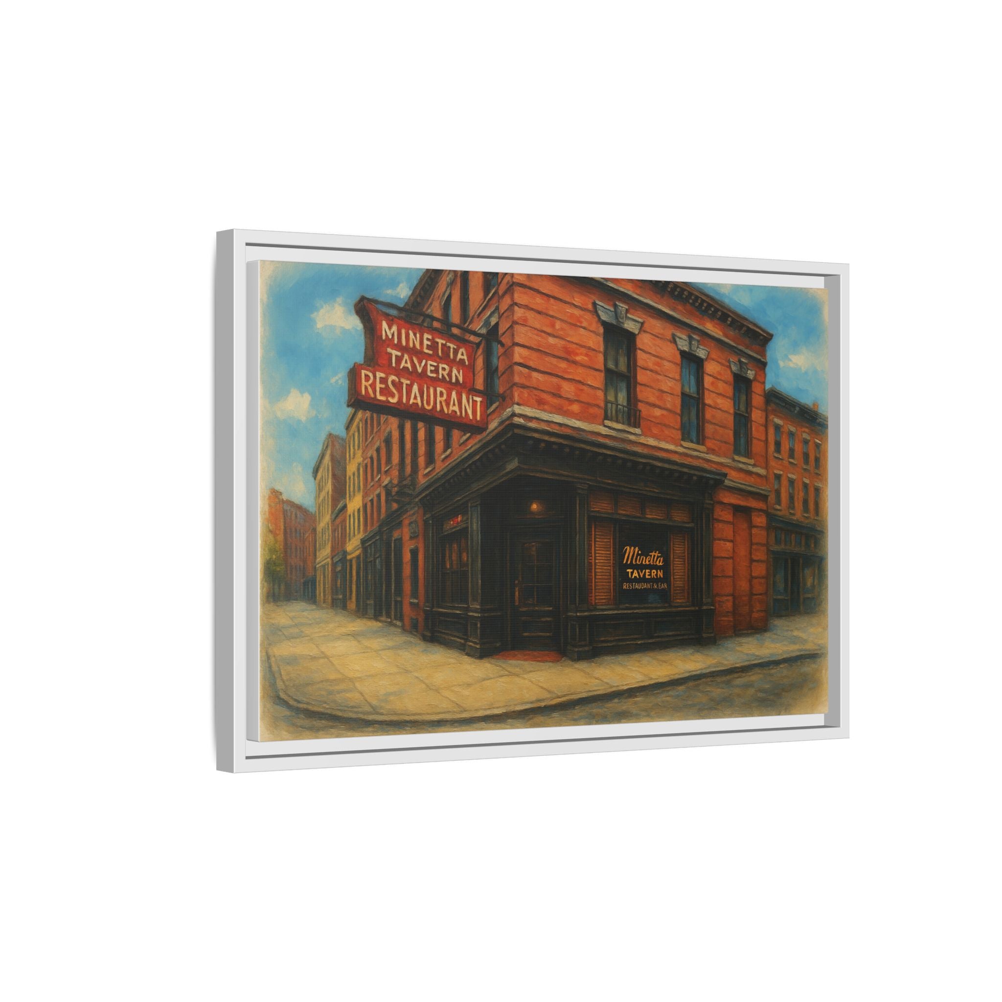 Minetta Tavern — Restaurant Print | Matte Canvas + Wooden Frame