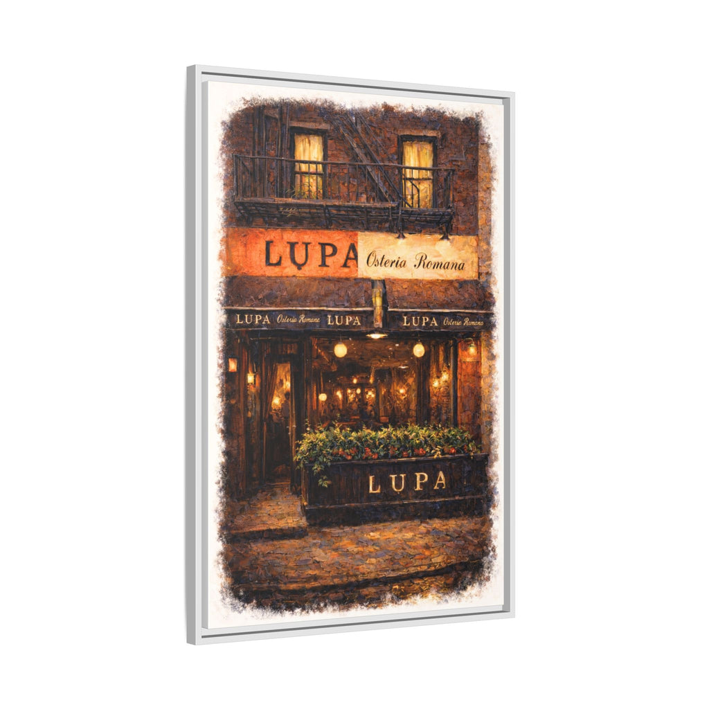 Lupa Osteria Romana — Restaurant Print | Matte Canvas + Wooden Frame