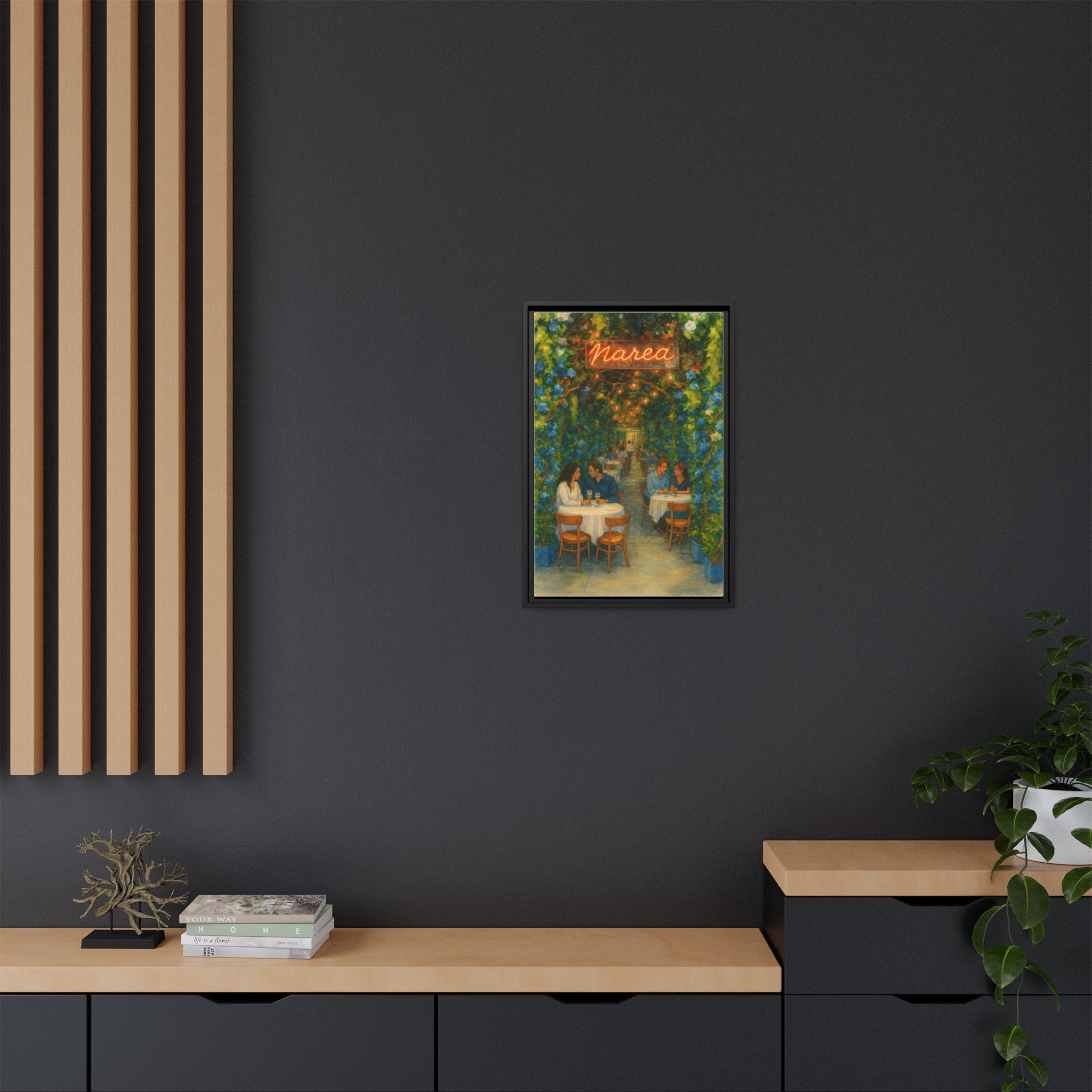 Marea — Restaurant Print | Matte Canvas + Wooden Frame