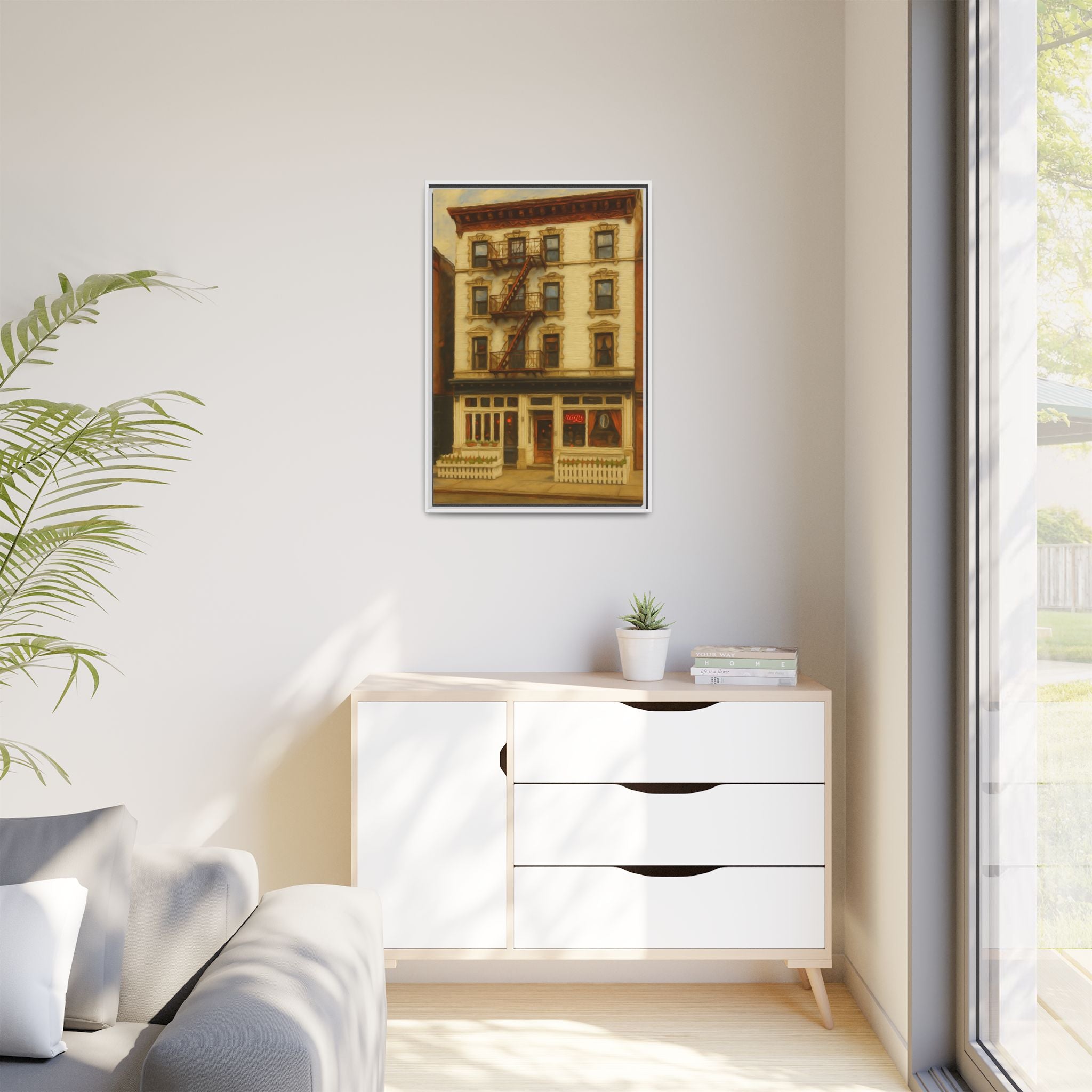 Frank — Restaurant Print | Matte Canvas + Wooden Frame